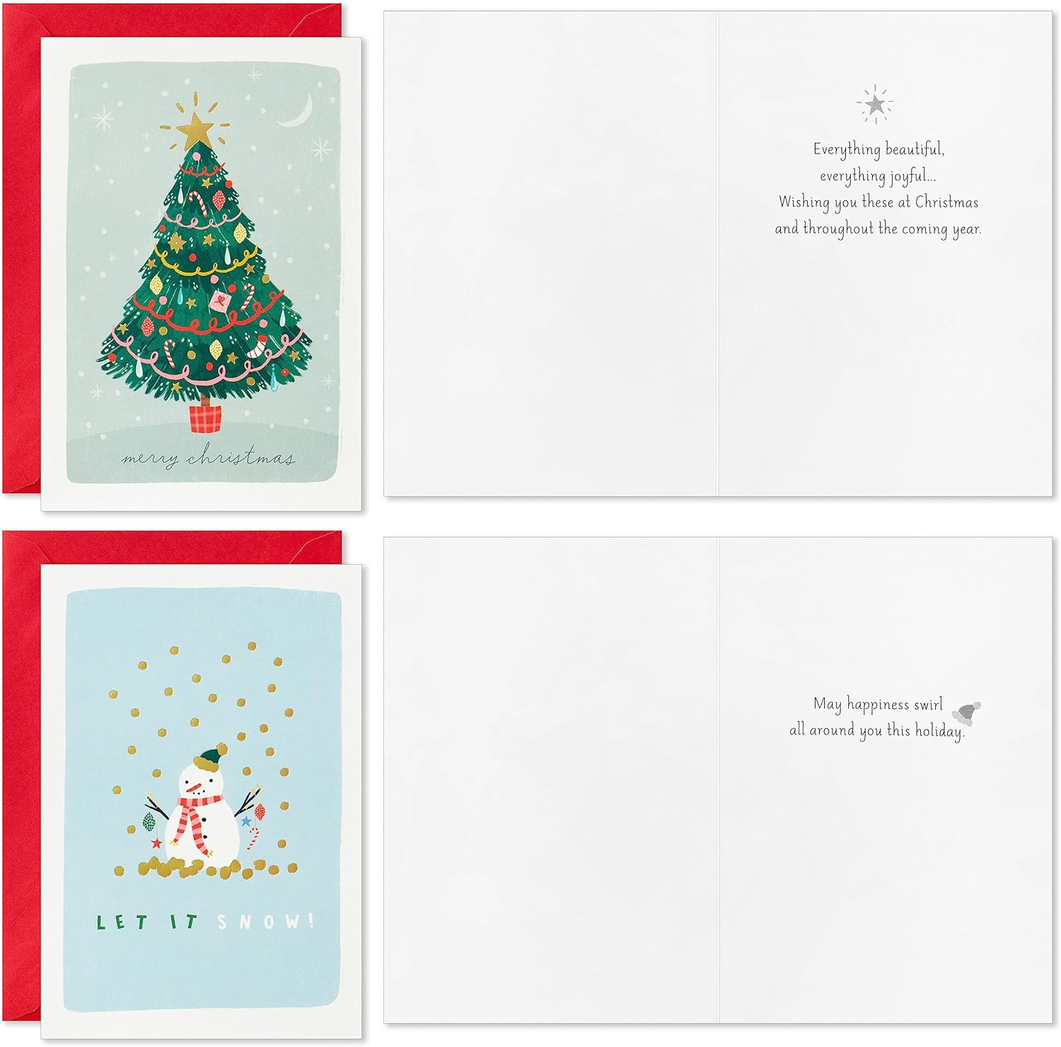 Hallmark Lindo surtido de tarjetas de Navidad en caja (24 tarjetas y sobres)