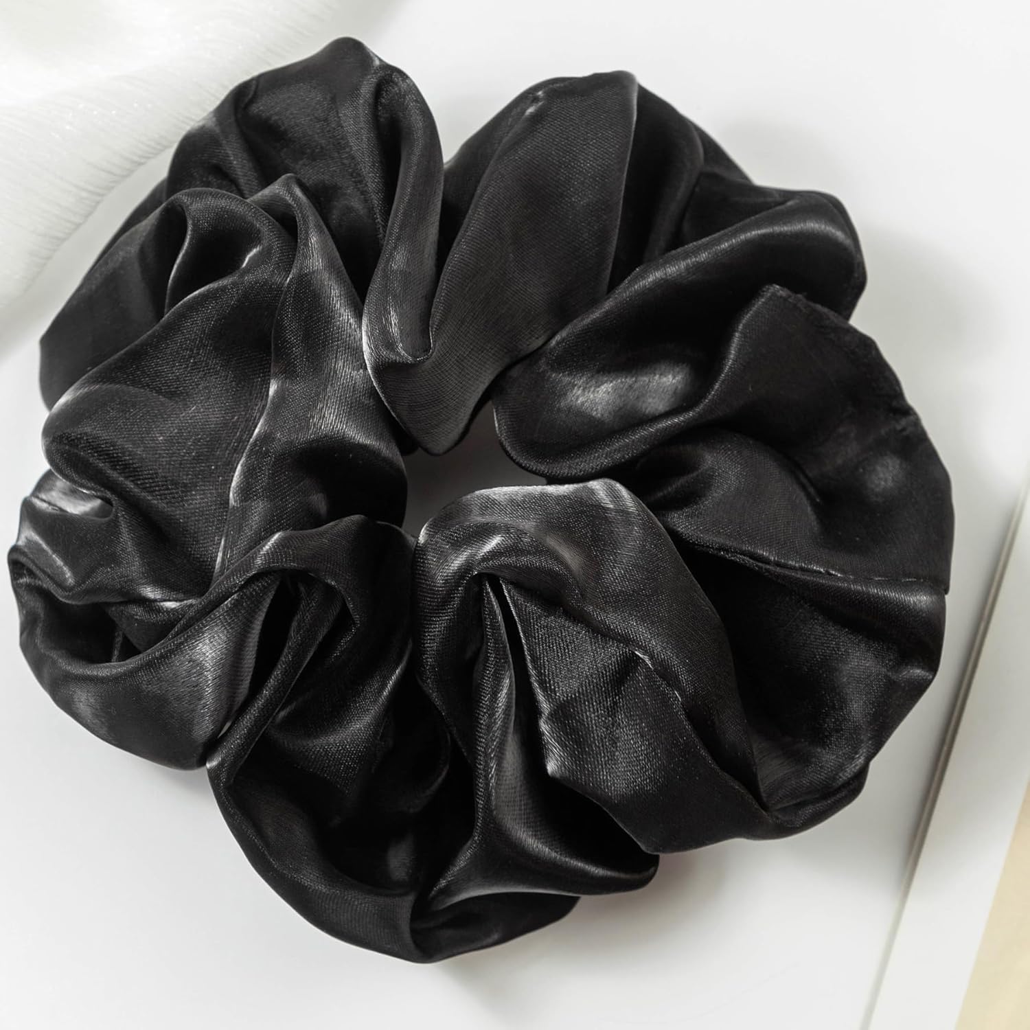 Accglory Coleteros de pelo extra grandes con perlas para mujeres y niñas, accesorios de cabello grandes para todos los estilos de cabello (coletero