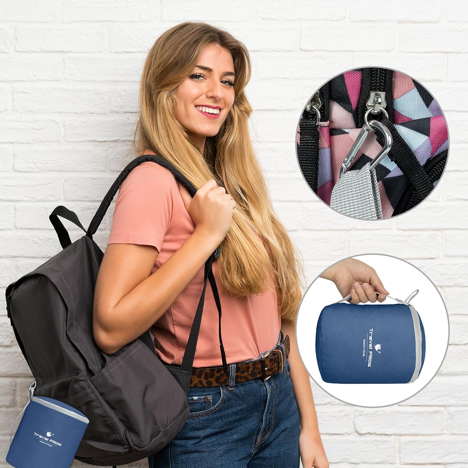 urnexttour Almohada de viaje para avión, las mejores almohadas de cuello de espuma viscoelástica, almohada de viaje suave y de apoyo para viajes,