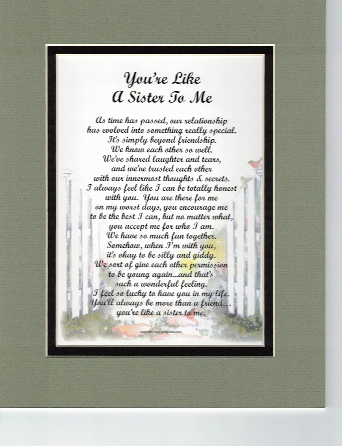 You’re Like A Sister To Me  Un poema de regalo para un mejor amigo  Poema de amistad  Versículo de mejor amigo  Regalo de cumpleaños de 30, 40 o 50