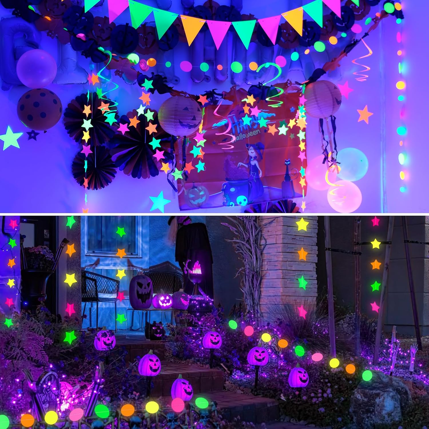 Luces negras de 100 W, 1 paquete de luz LED negra con enchufe, luces negras impermeables IP66 para fiestas de baile, brillan en la oscuridad,
