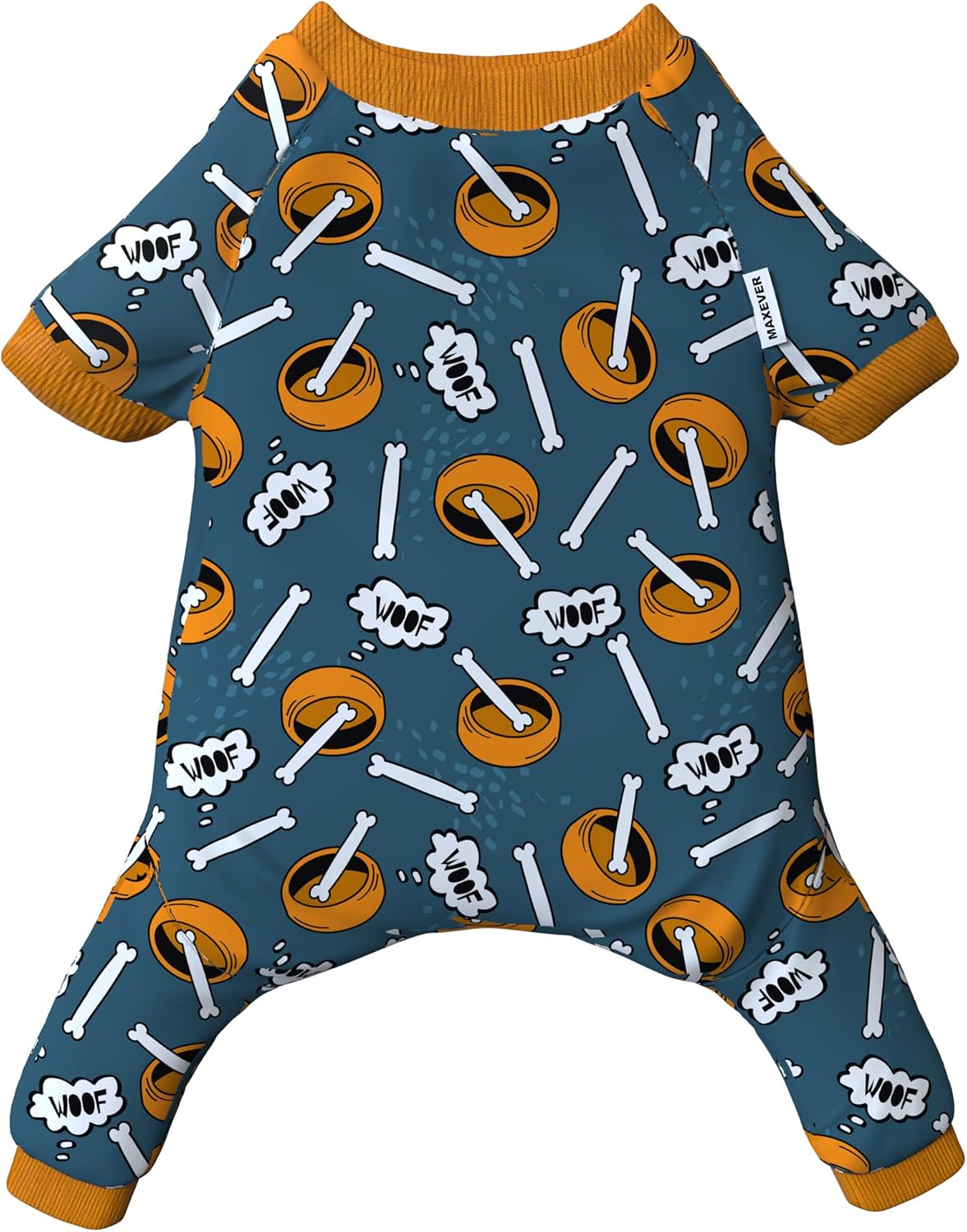 Pijama lindo para perros pequeños, pijama suave para cachorros, mameluco acogedor de una pieza, talla XS, patrón de huesos