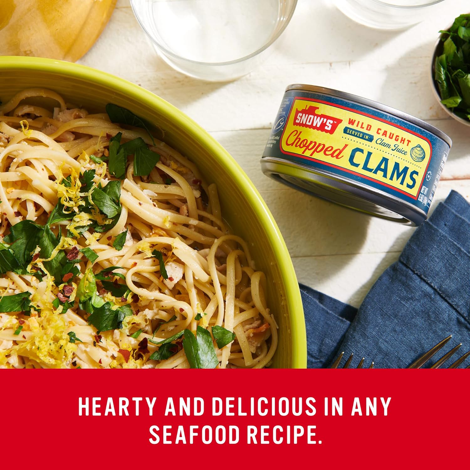 Snow’s Wild Clams enlatadas, 6.5 onzas (paquete de 12)  0.18 oz de proteína, sin gluten, 99% libre de grasa  para recetas