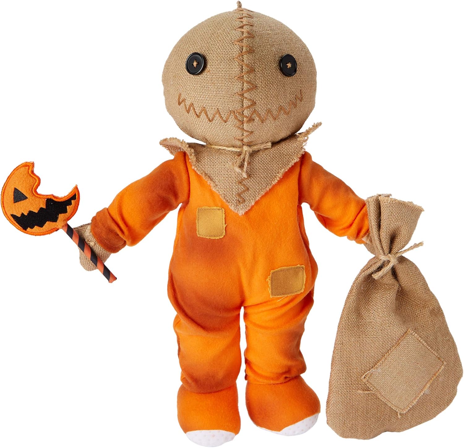 Spirit Halloween Trick r’ Treat Sam – Peluche con licencia oficial, decoración de terror, decoración de Halloween, decoración de interiores