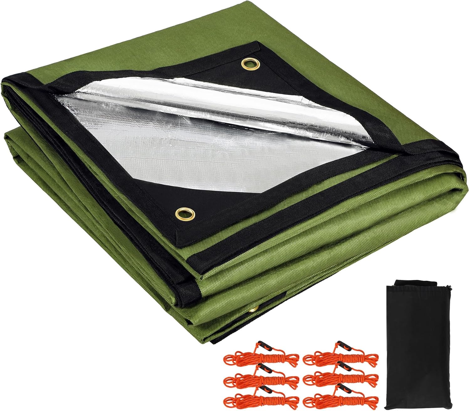 RedSwing Manta de supervivencia resistente, lona térmica de emergencia impermeable, manta reflectante multiusos aislada para todo tipo de clima,