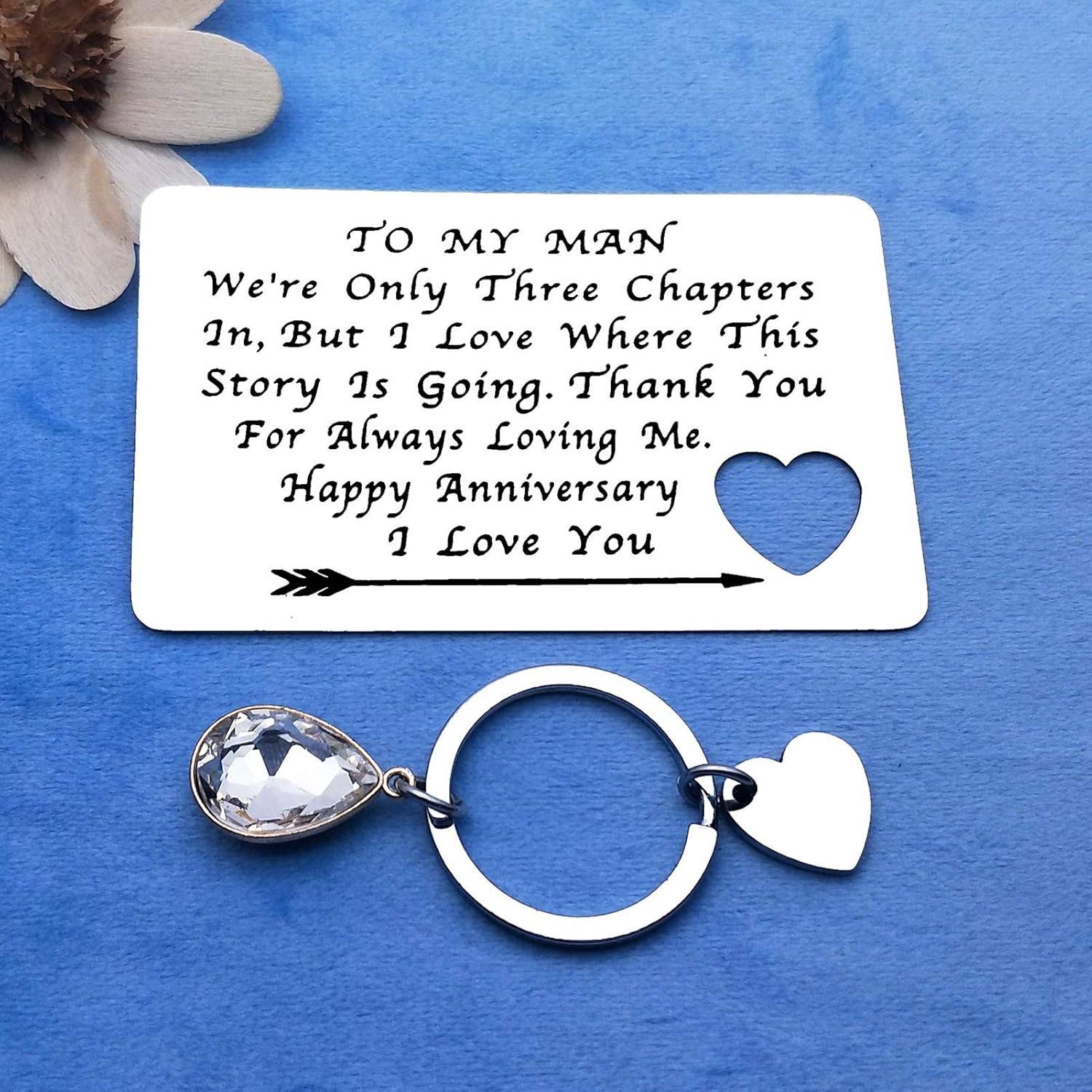 Tarjeta de inserción de cartera, regalo de aniversario para marido, novio, tarjeta de aniversario de 3 años, para mi hombre, regalo de compromiso de