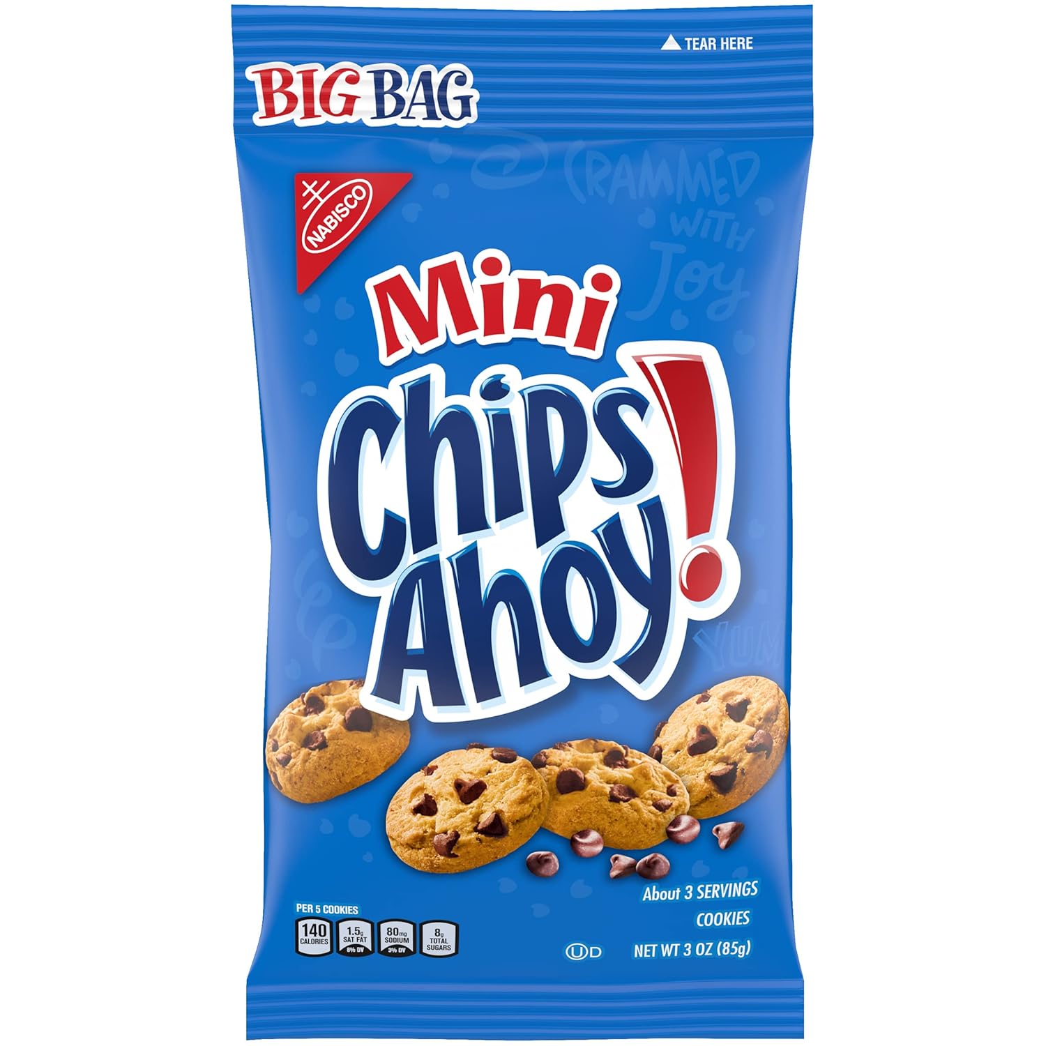 CHIPS AHOY! Mini galletas con chispas de chocolate originales, 12 bolsas grandes de 3 onzas