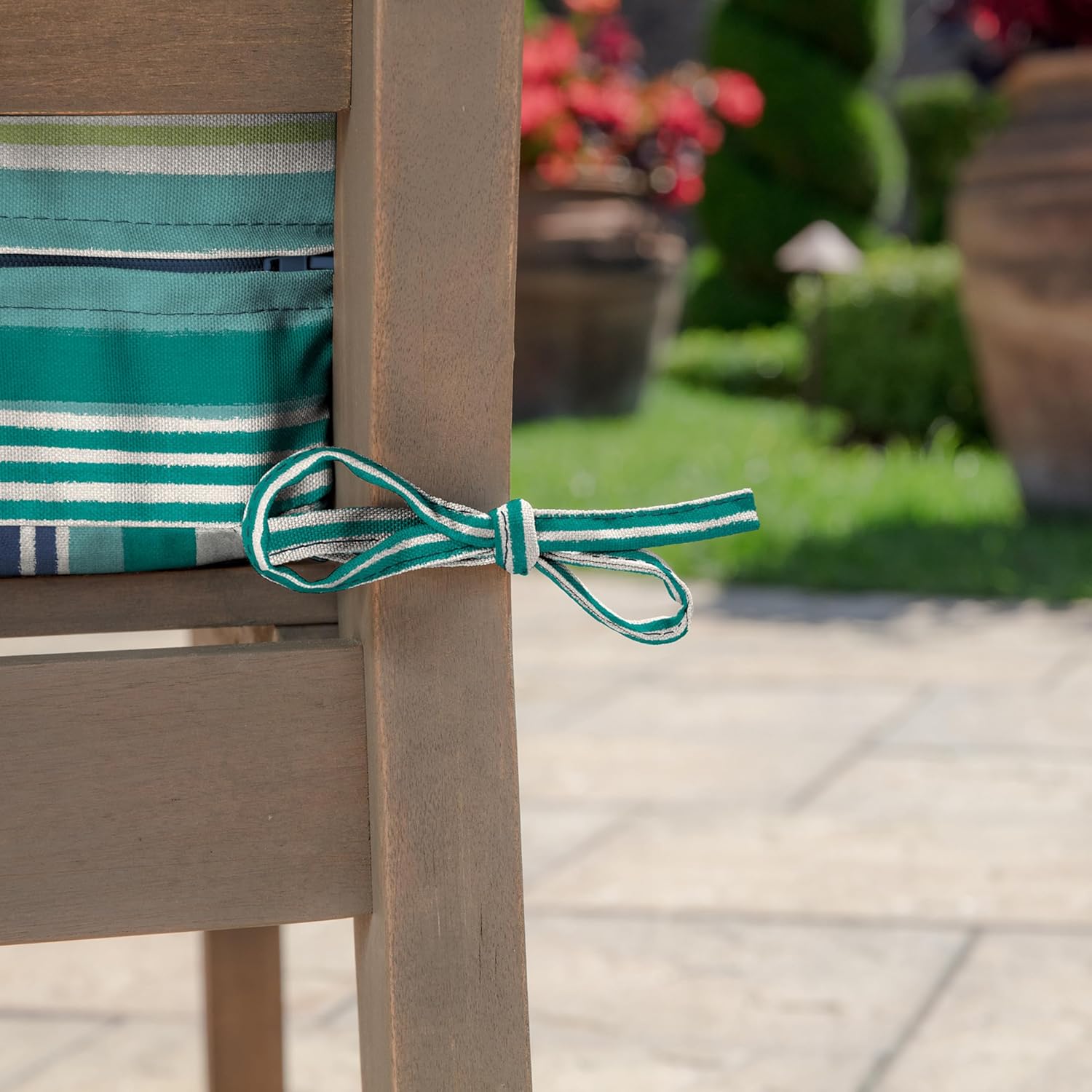 Arden Selections Juego de cojines de asiento profundo para exteriores, 24 x 24 pulgadas, repelente al agua, resistente a la decoloración, cojín de