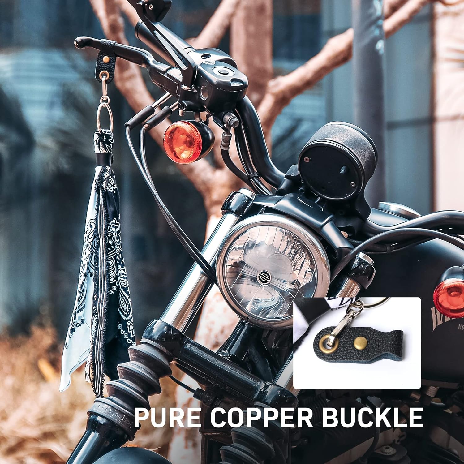 Funda para manillar de motocicleta, diseño de flores de anacardo con flecos, compatible con barra de motocicleta de 22 a 0.984 in (negro y blanco)