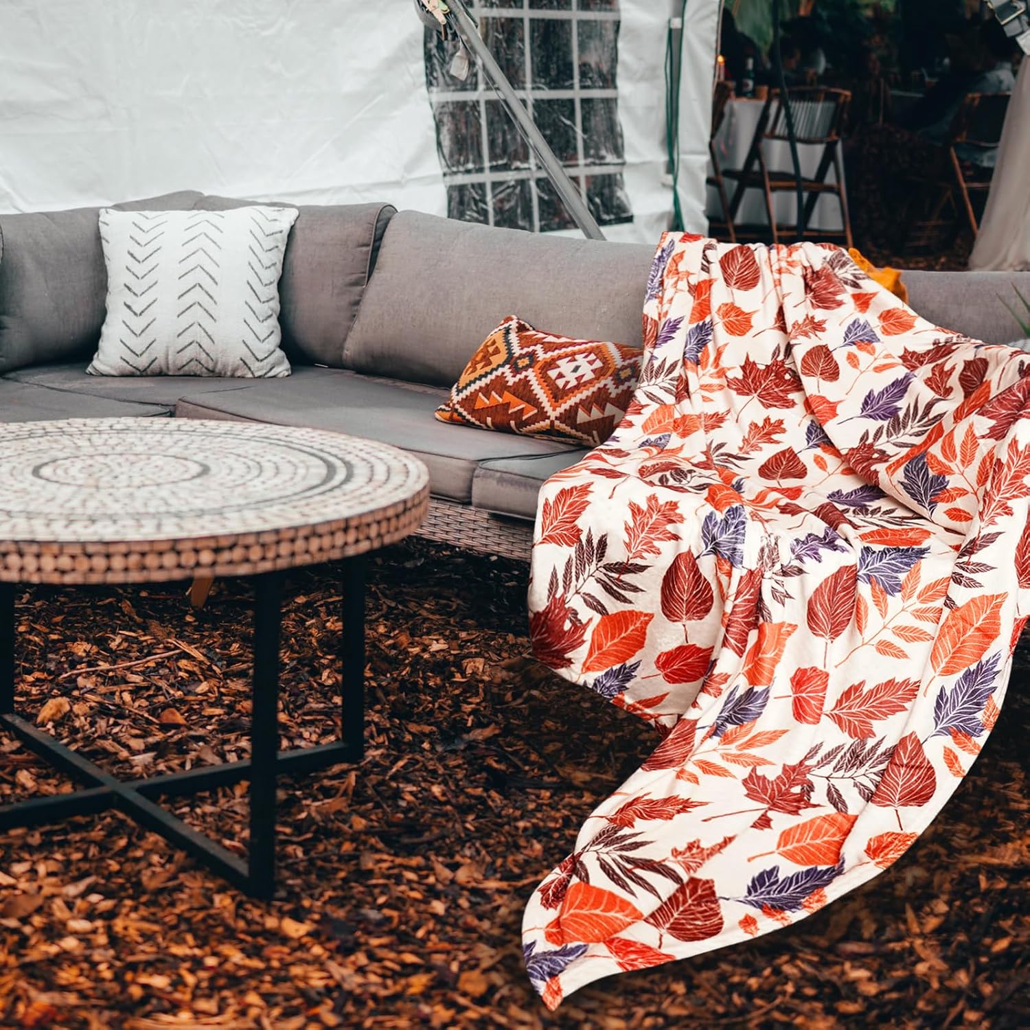 Decoración de Acción de Gracias para interiores, manta de franela de otoño, decoración de otoño, suave y cálida, decoración de otoño, manta