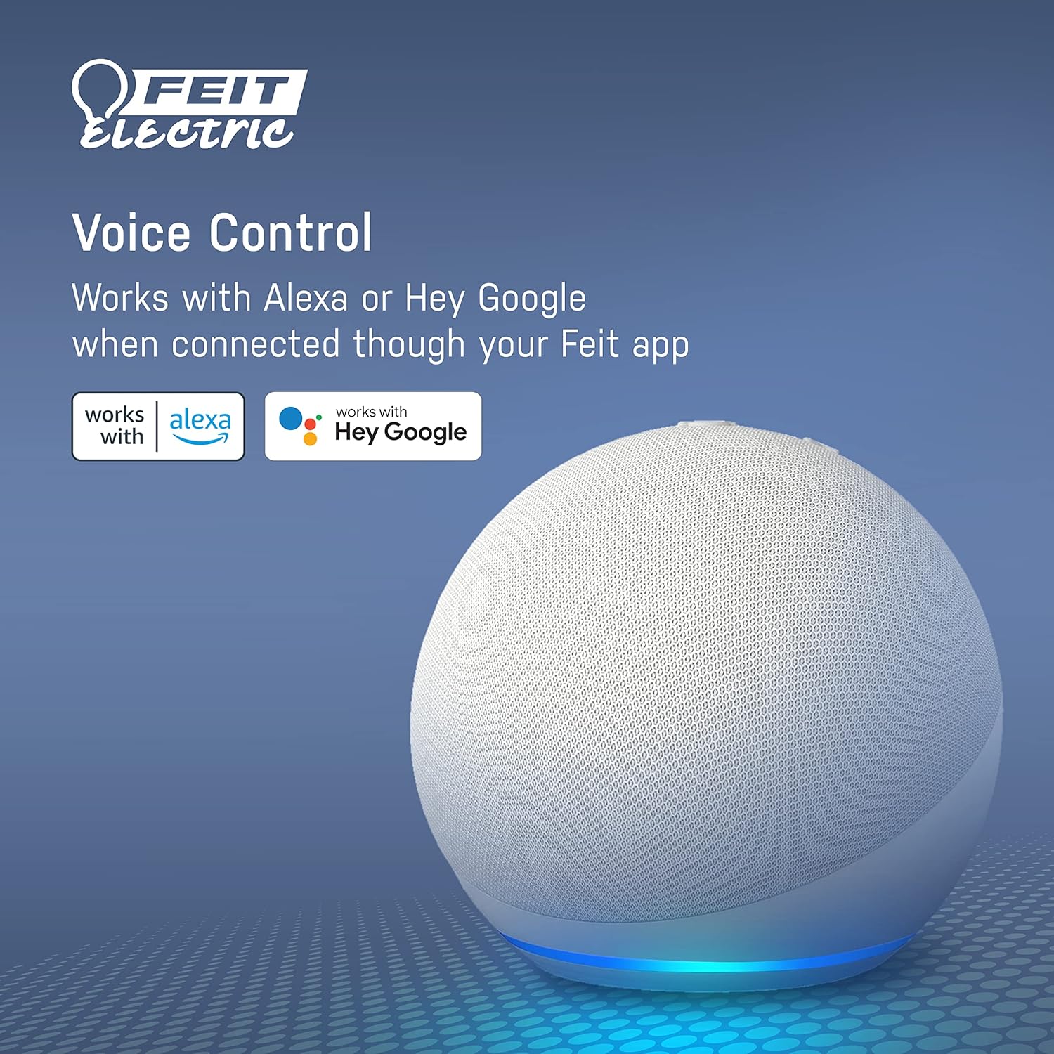Feit Electric OM60927CAAG 60W equivalente WiFi regulable, no requiere concentrador, Alexa Google Assistant A19 Bombilla LED inteligente, 4.4