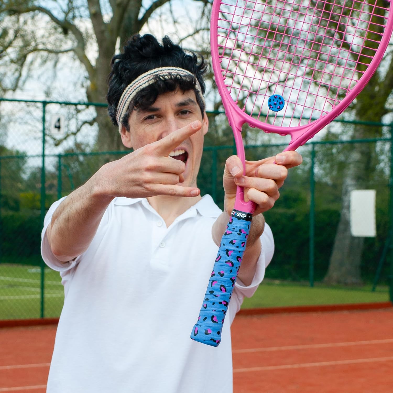 Get A Grip – Cinta de agarre de raqueta de tenis personalizada – Overgrips de tenis antideslizantesde secado rápido – Agarre de raqueta de bádminton