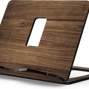 LUXURISM – Soporte ajustable de madera para libros grandes, 8 ajustes de altura, diseño minimalista, multiusos, plegable y portátil, ideal para LUXURISM – Soporte ajustable de madera para libros grandes, 8 ajustes de altura, diseño minimalista, multiusos, plegable y portátil, ideal para