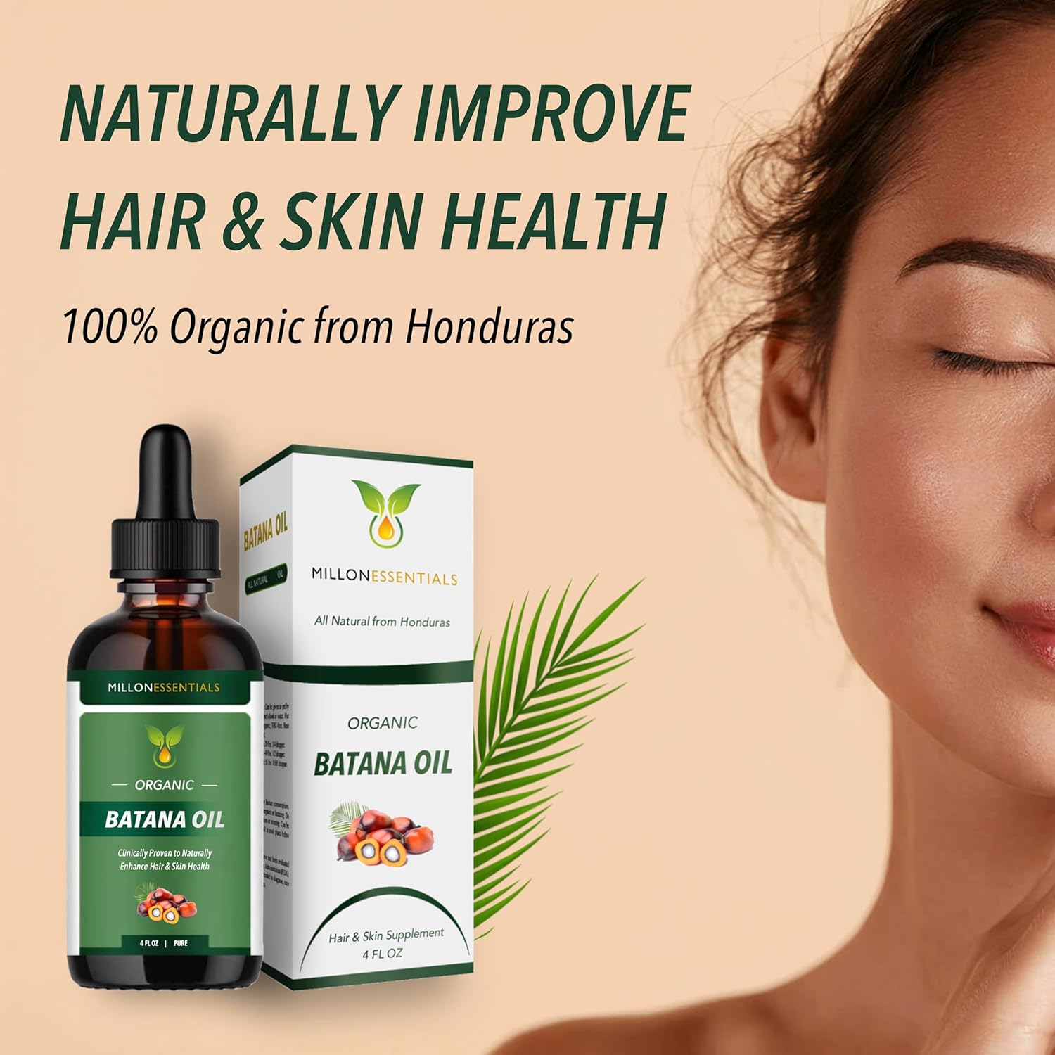 Aceite de batana orgánico puro de 4 onzas para el crecimiento del cabello y el bienestar de la piel, tratamiento nutritivo e hidratante de Honduras,