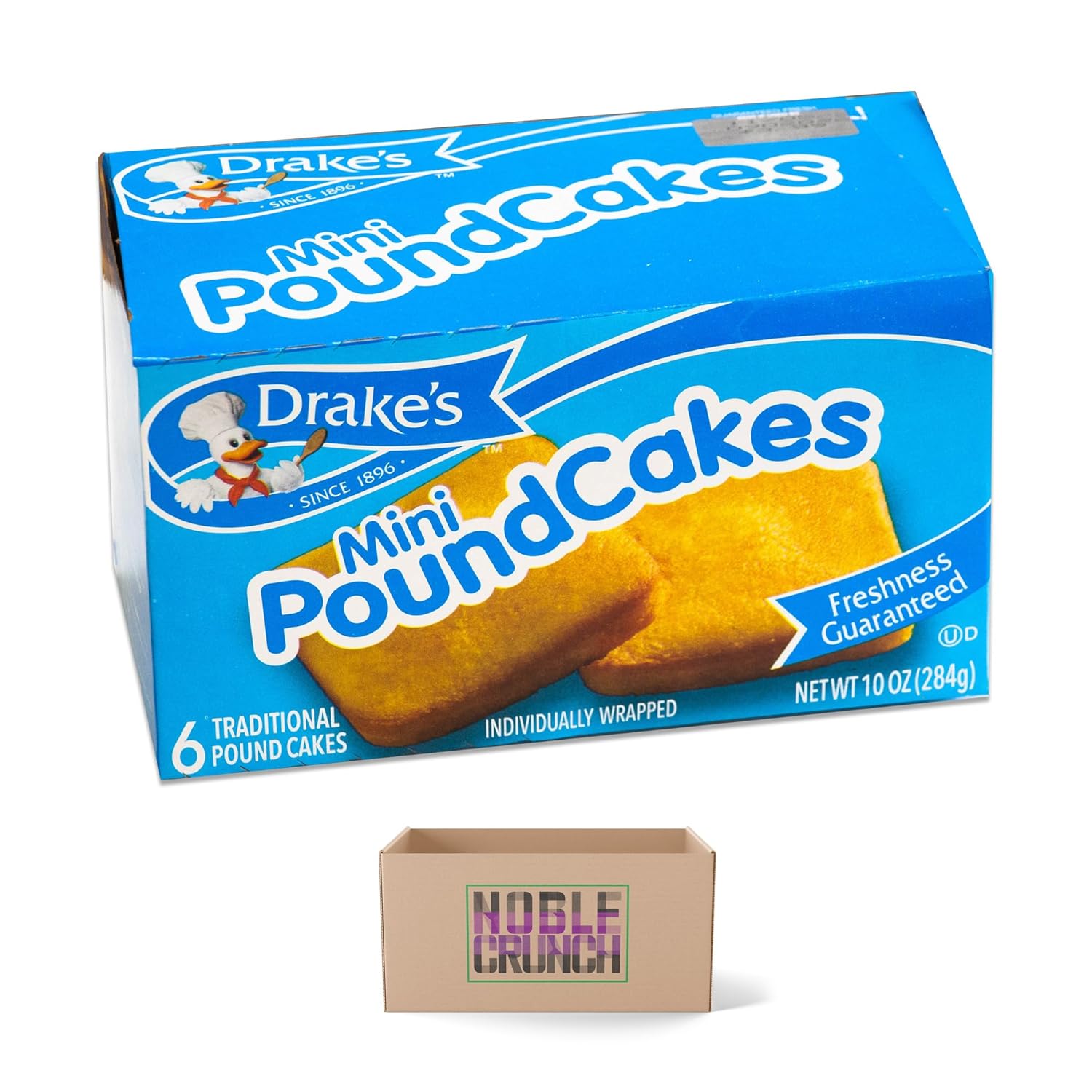 Drake’s Mini Pound Cake (3, cajas de 6 unidades)  Maíz dulce y salado (5.5 onzas)  Incluido por Noblecrunch  4 artículos en total