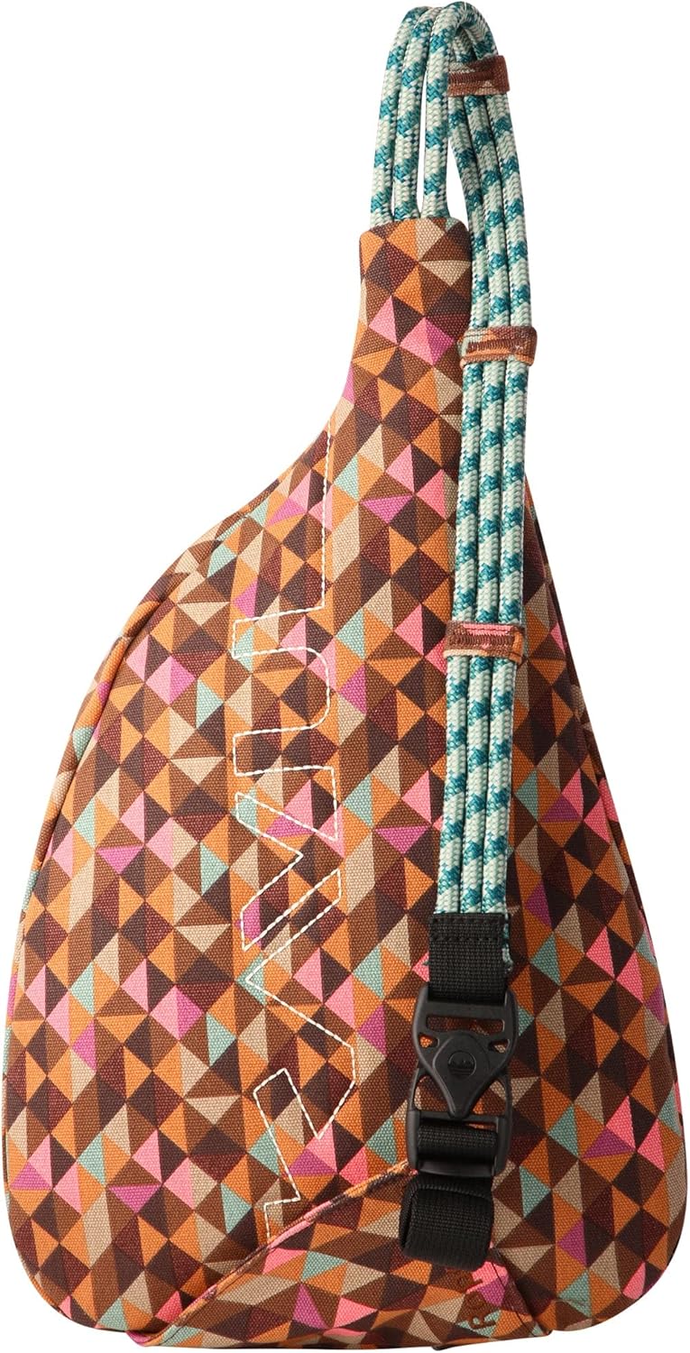 KAVU – Minibolso tipo bandolera de algodón con correa de cuerda