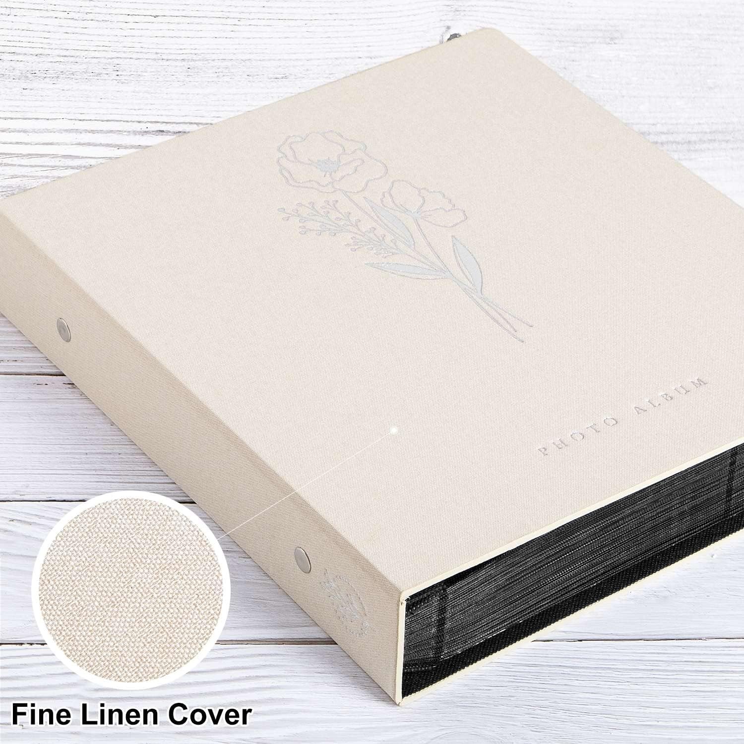 Lanpn Álbum de fotos de 4 x 6 pulgadas, 600 bolsillos, cubierta de lino, álbumes de imágenes grandes con capacidad para 600 fotos horizontales y