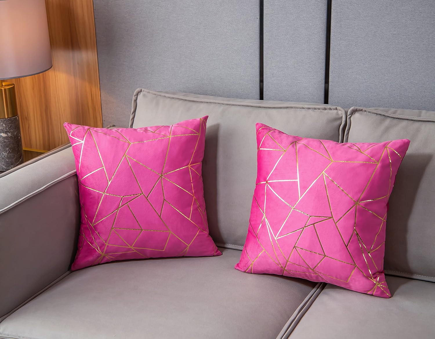 YONGLIU Fundas decorativas de terciopelo para cojines (2 unidades), ultra suaves ideales para Navidad, sofá, dormitorio, automóvil