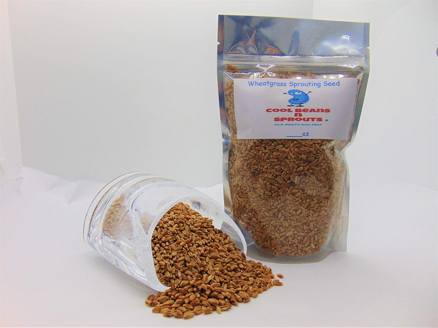 Semillas de pasto de trigo para brotar microverdes, 4 onzas, una rica fuente de vitaminas y minerales y nutrientes que promueven la salud. Marca