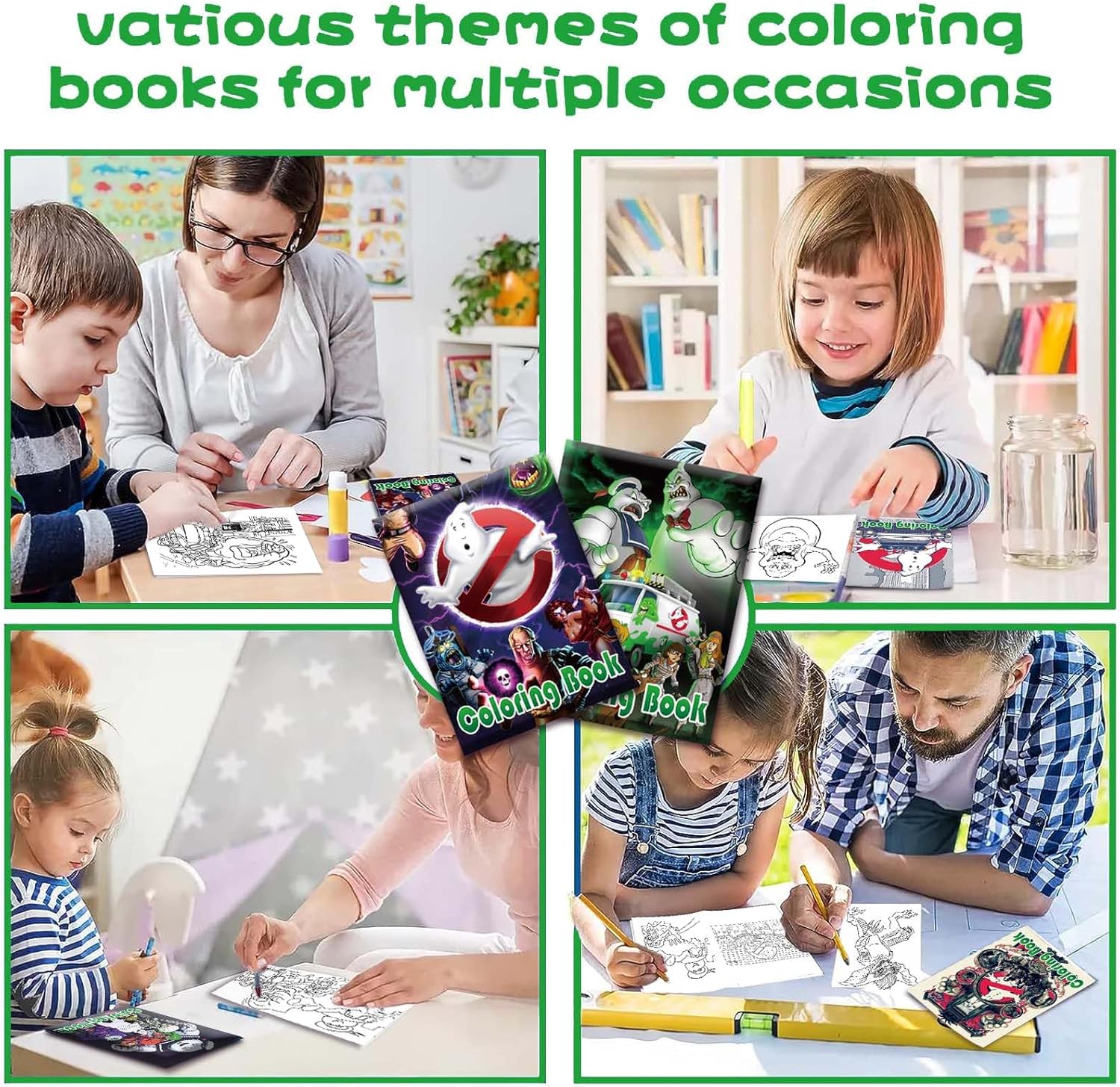 Juego de 24 libros para colorear para fiestas de fantasmas, mini libros de dibujo para fiestas de fantasmas, regalos de Halloween, regalos de