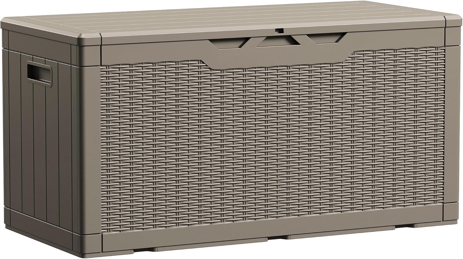Devoko Caja grande de resina impermeable de 100 galones para interiores y exteriores, contenedor de almacenamiento con cerradura para muebles de