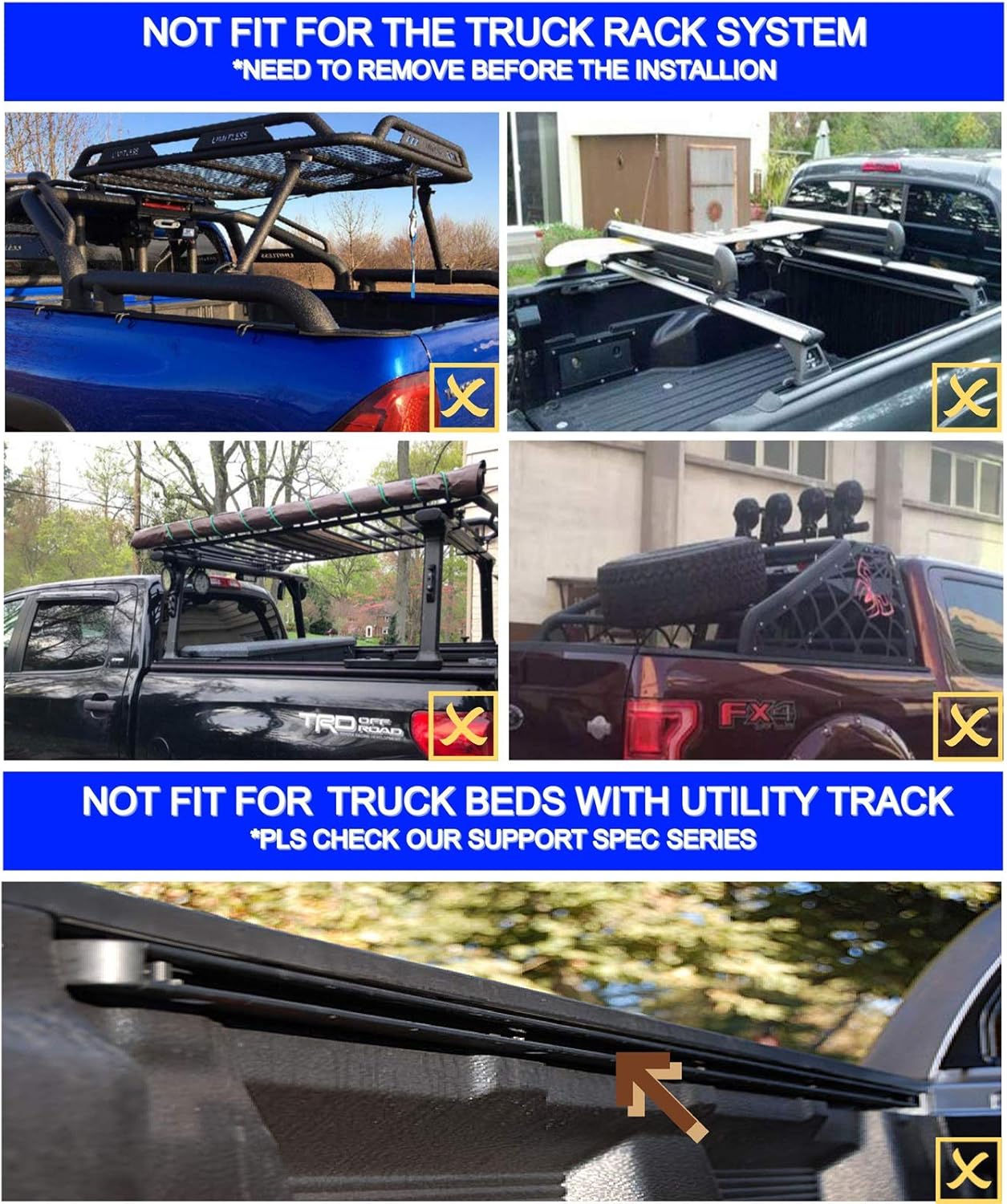 INEXRUD Cubierta enrollable suave para caja de camioneta de 6.8 pies  81.8 pulgadas, compatible con Ford F-250 F-350 1999-2016 Super Duty Vinyl