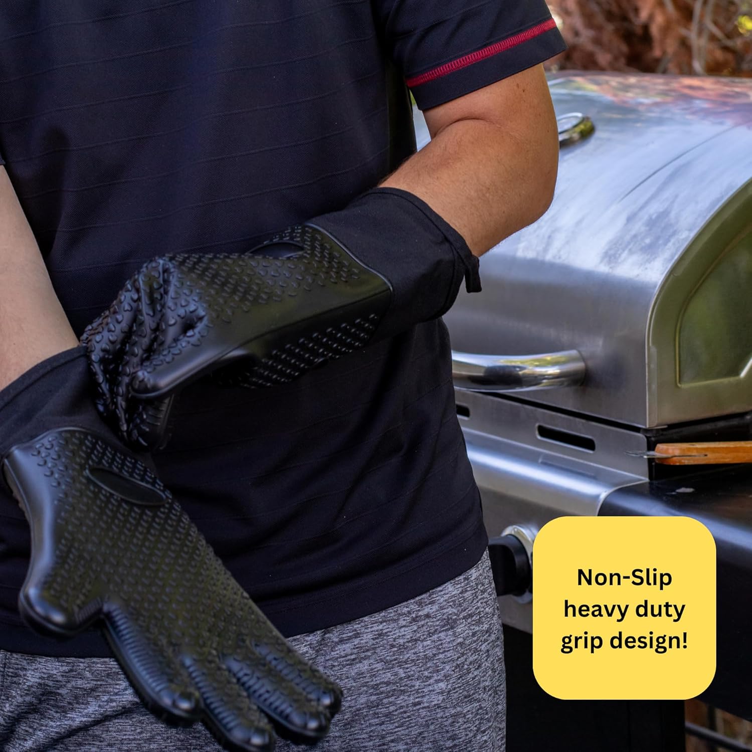 Accesorios de barbacoa premium para parrilla, guantes de cocina resistentes al calor, guantes de horno, soportes para ollas y suministros para el