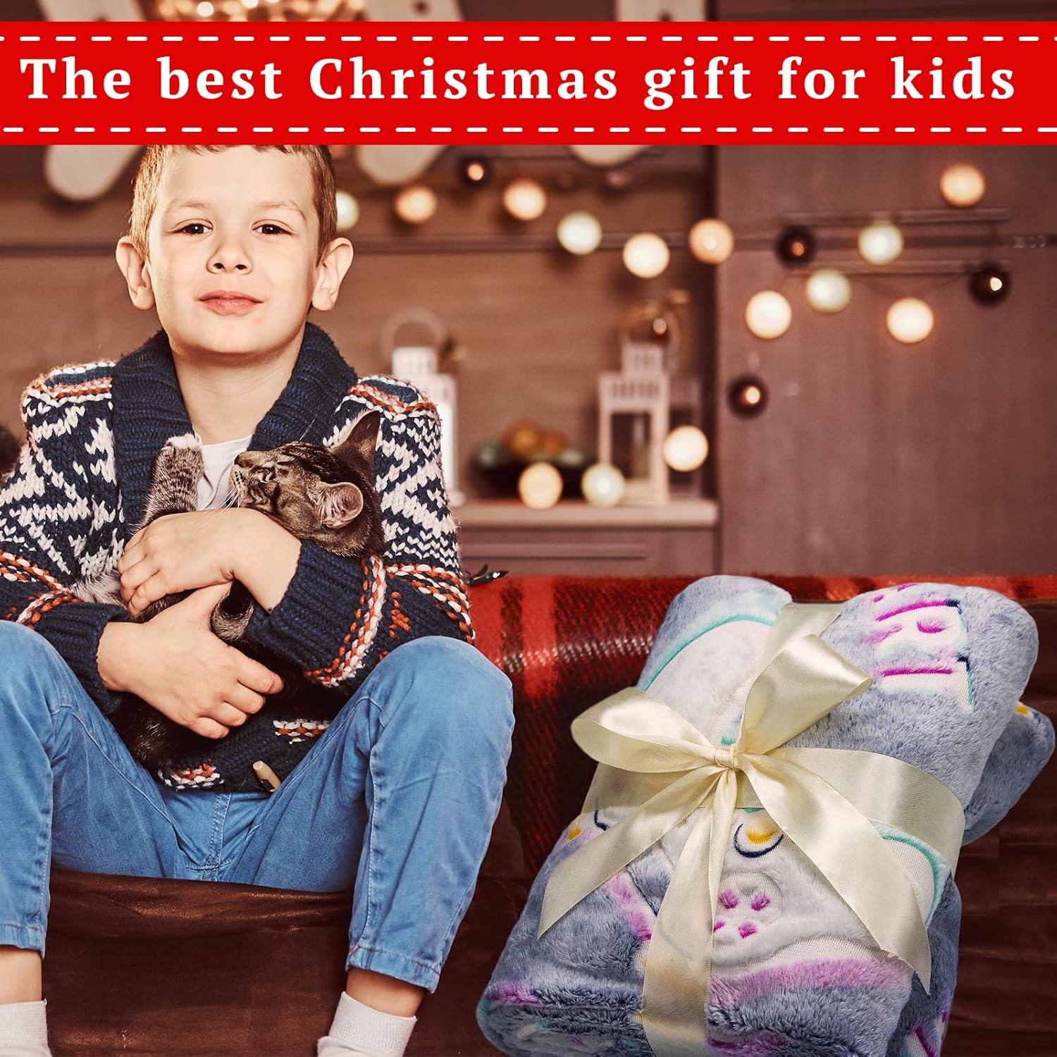 Manta que brilla en la oscuridad, manta luminosa de felpa para jugadores, regalo suave para niños, niñas, cumpleaños, Navidad, Halloween, Acción de