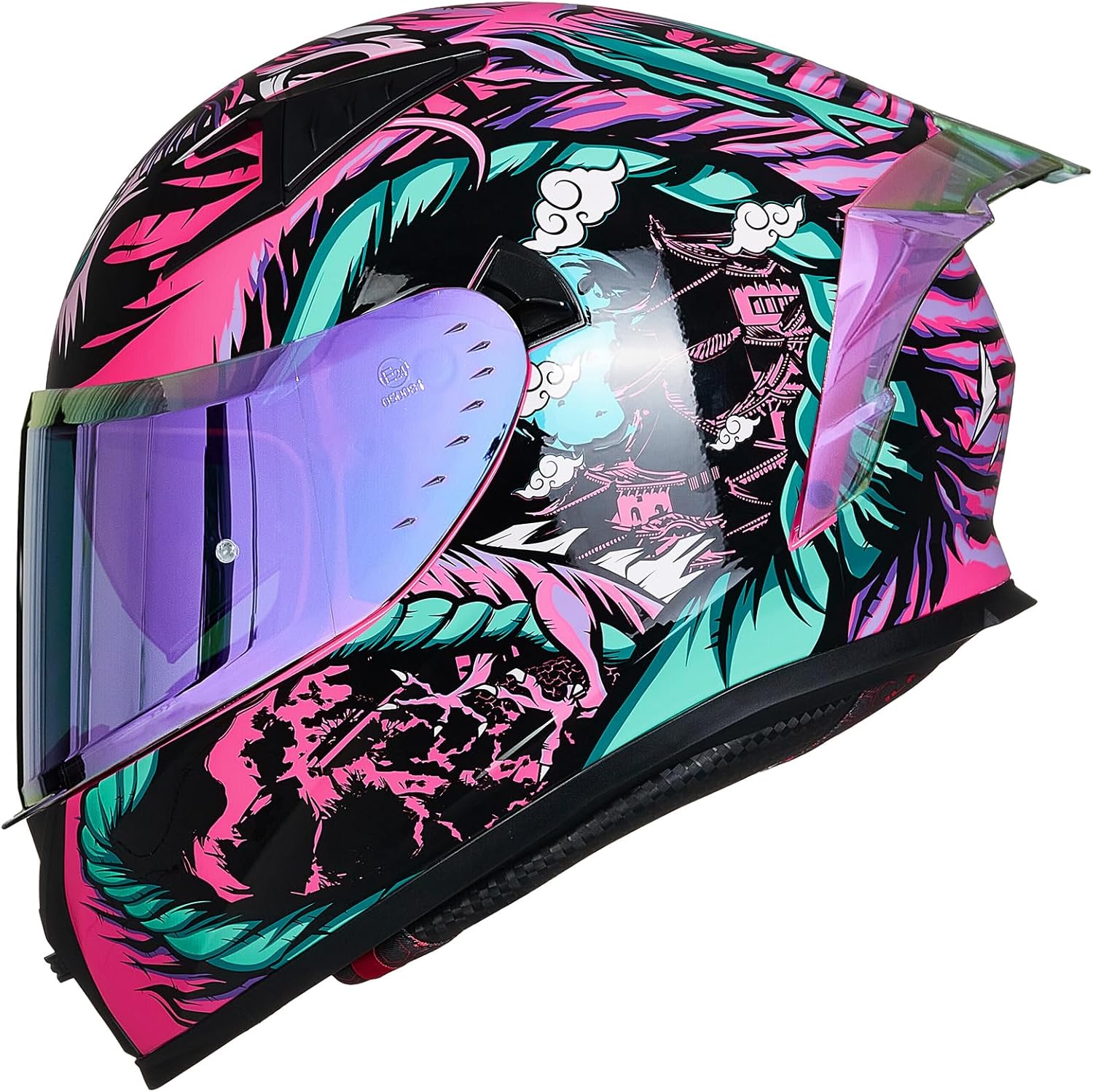 ILM Casco de motocicleta de cara completa con Pinlock compatible con viseras y aletas transparentes y tintadas, casco de motocross para bicicleta de