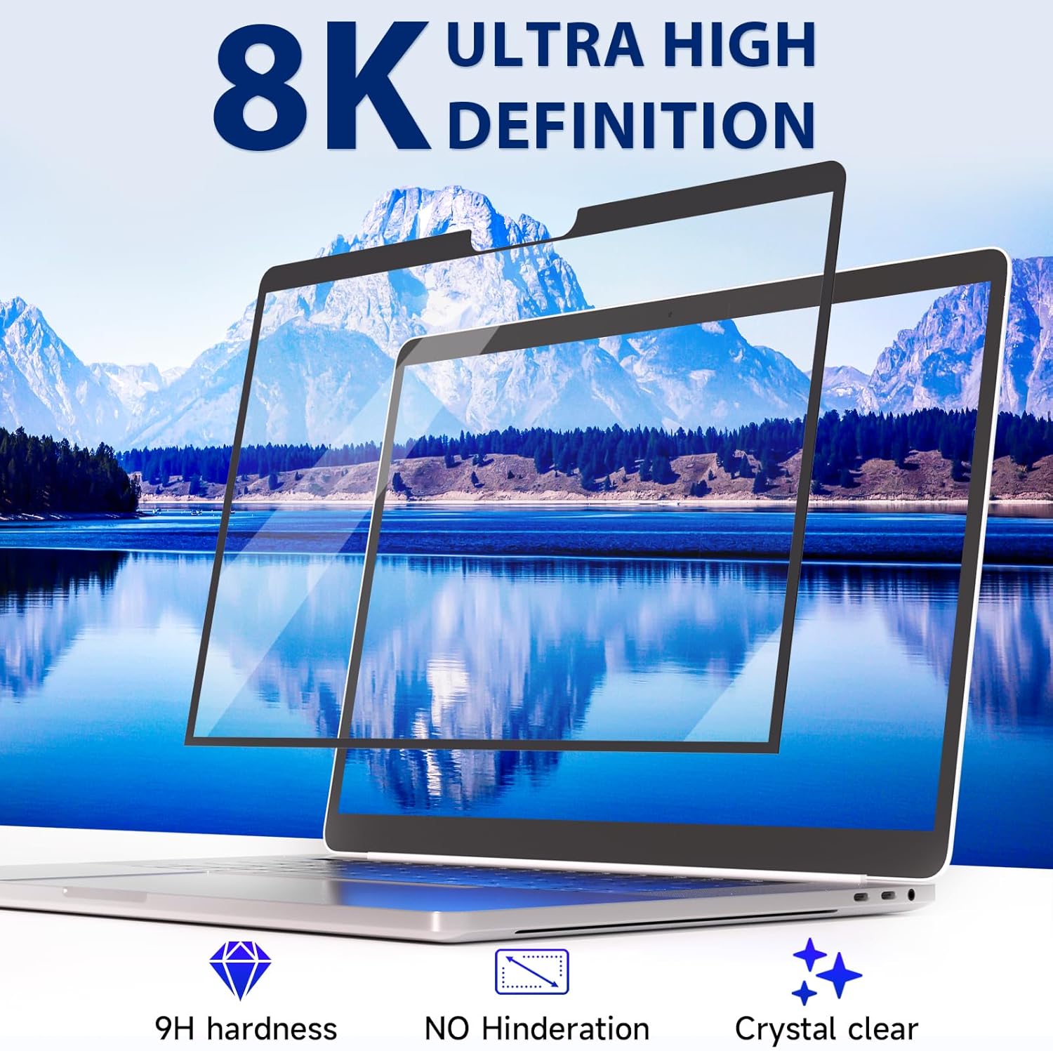 Protector de pantalla antiluz azul compatible con MacBook Pro de 13 pulgadas (2016-2022, M2) y MacBook Air de 13 pulgadas (2018-2021, M1), filtro de