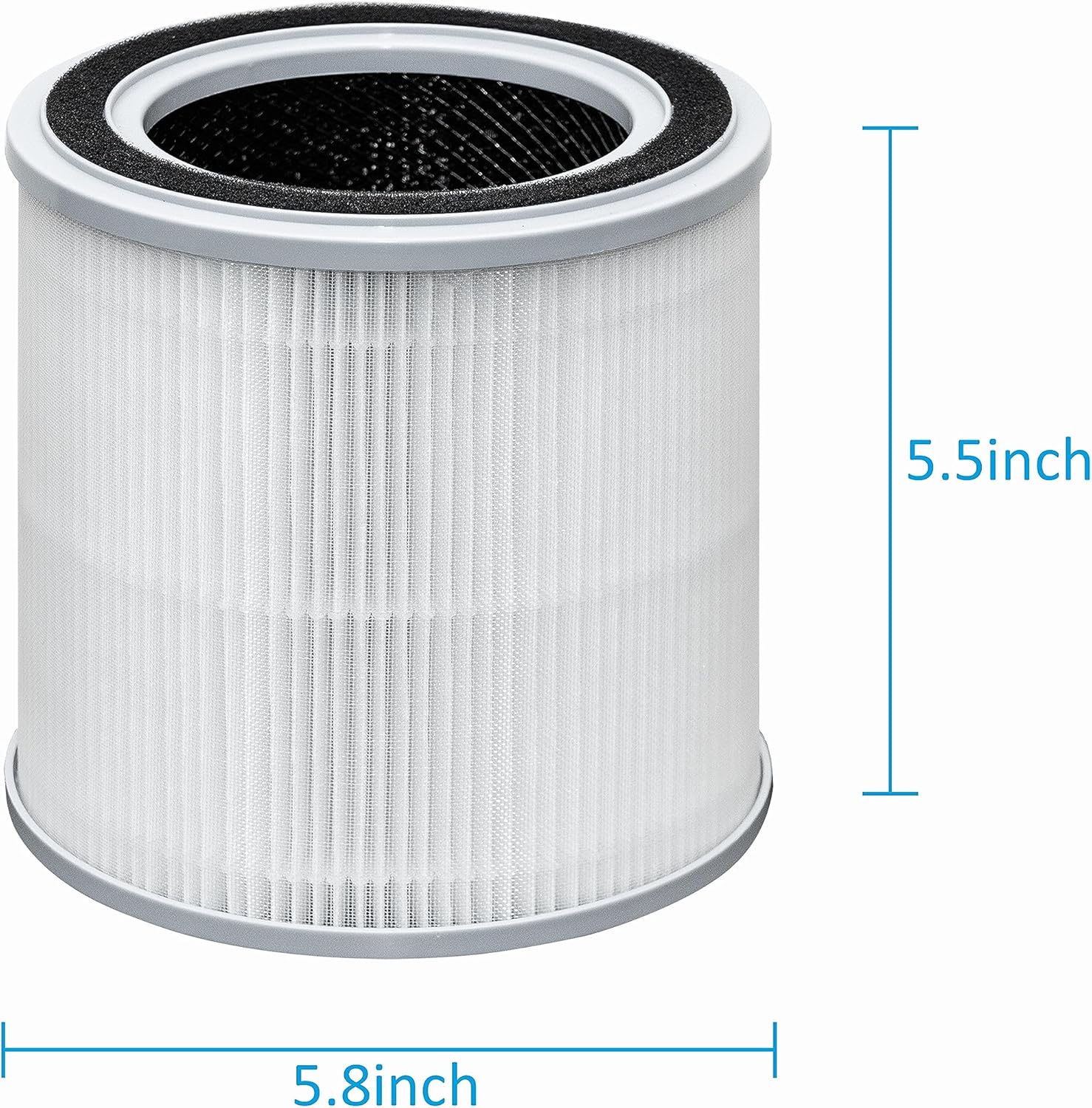 HH001 Reemplazo de filtro, compatible con el purificador de aire Hynik Alviera HH001, prefiltro de filtración de 3 etapas, filtro HEPA verdadero,
