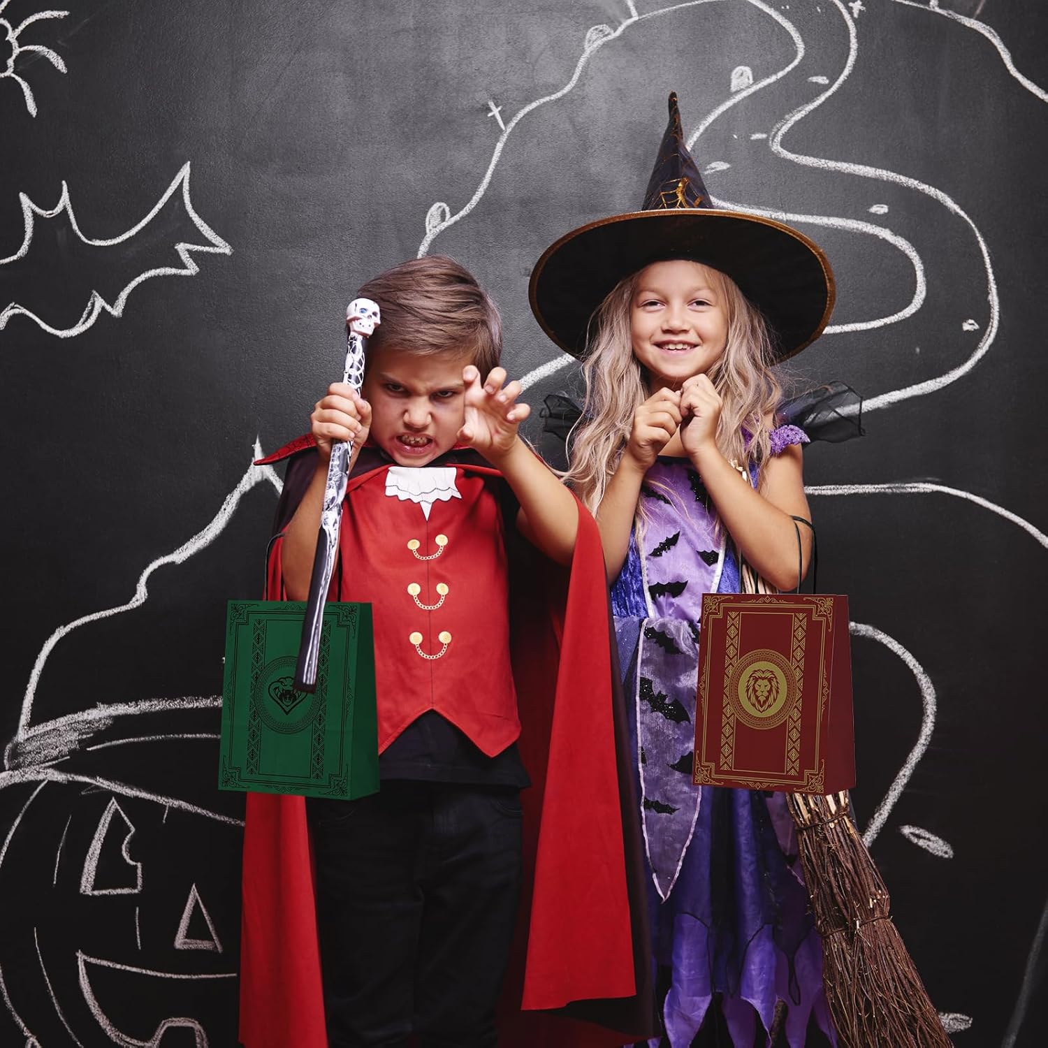 Top Hubsch Magical Wizard – Bolsas de regalo para fiestas, 24 bolsas de regalo para niños y niñas, decoración de fiesta, mago, escuela, bolsas de