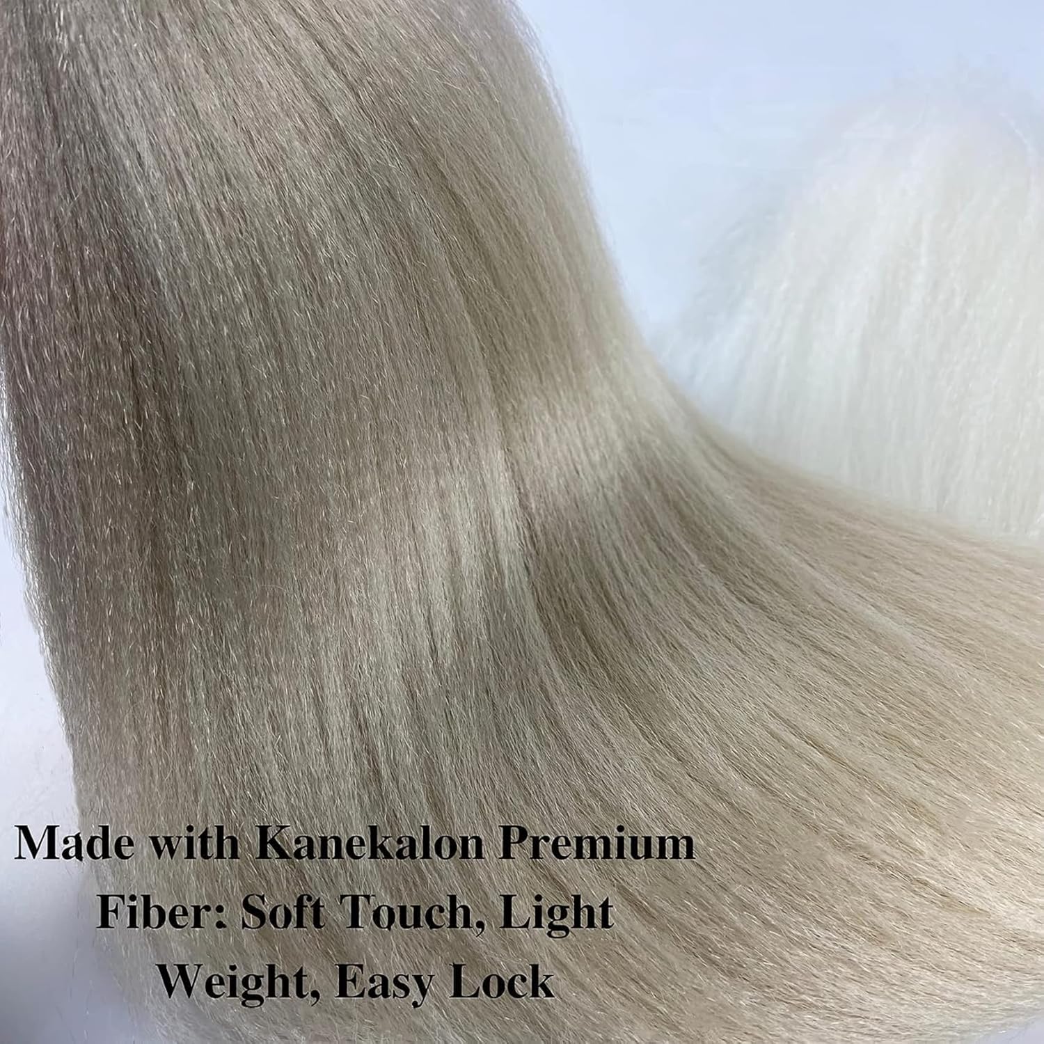 Extensiones de cabello trenzado Kanekalon preestirado rubio cenizo ombré, se alimentan de trenzas