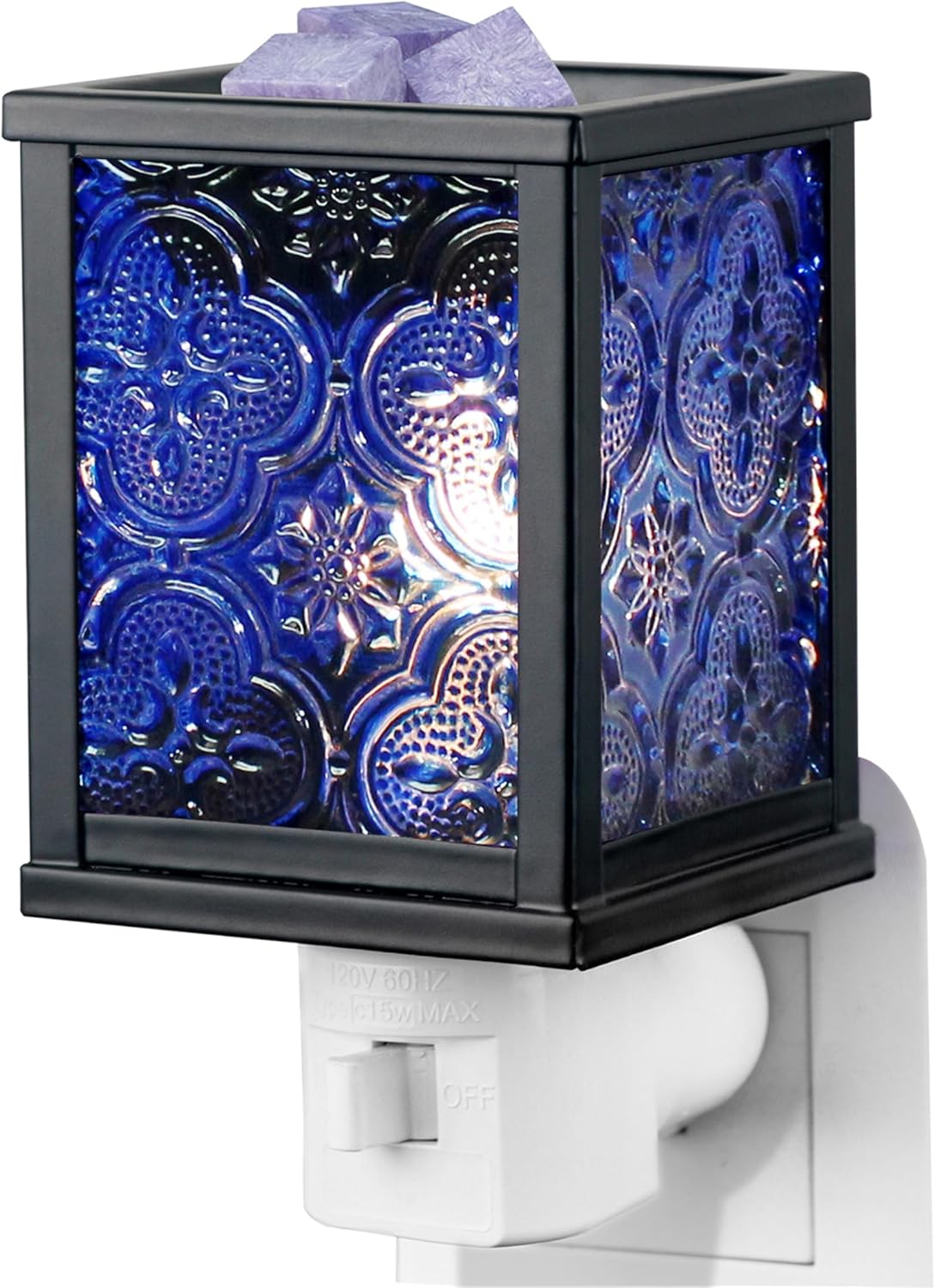 CVHOMEDECO. Calentador eléctrico marroquí de cera derretida, calentador de velas decorativo para velas perfumadas, cera derretida, tartas y aceites