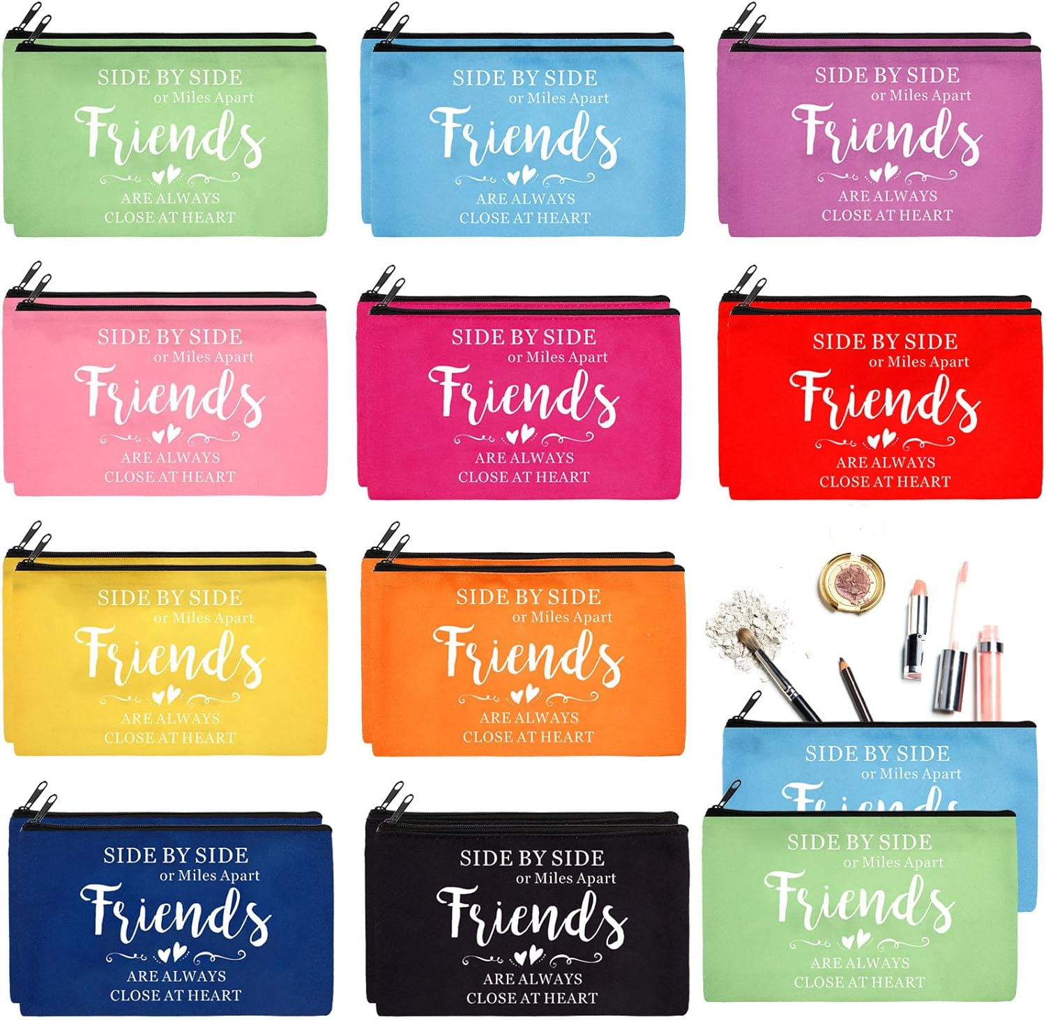 20 piezas de regalos de graduación para amigas, bolsas de cosméticos a granel de amistad para maquillaje, regalos de cumpleaños para mujeres,