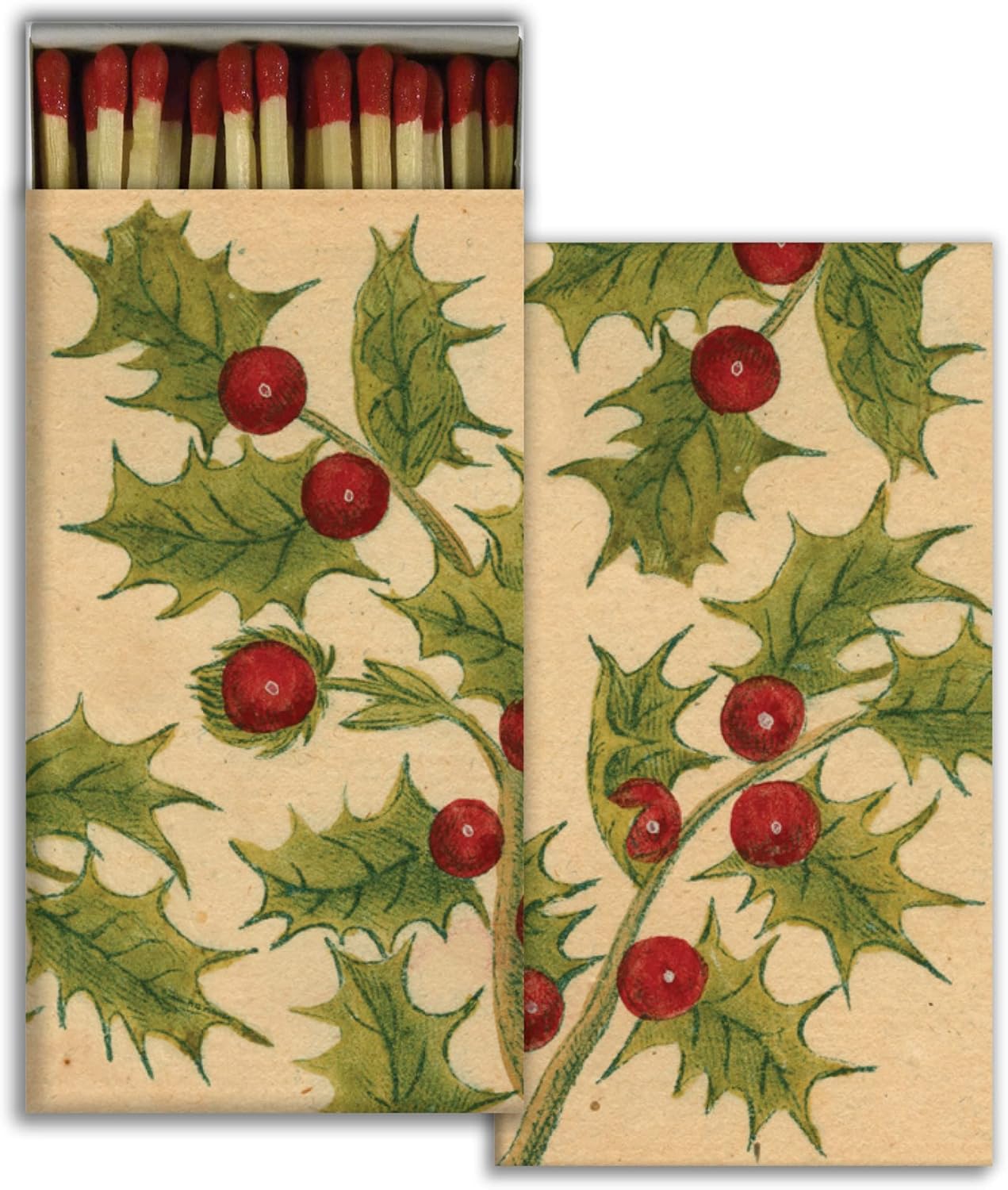 Caja de cerillas decorativa con cerillas de madera, ideal para iluminar velas, chimeneas, parrillas y más  Una caja, 1 unidad