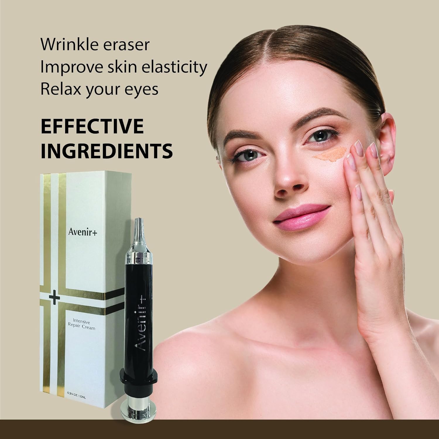 Forever Flawless Crema de ojos de reducción rápida  Borrador instantáneo de arrugas  Infundido con diamante  Reduce instantáneamente la apariencia