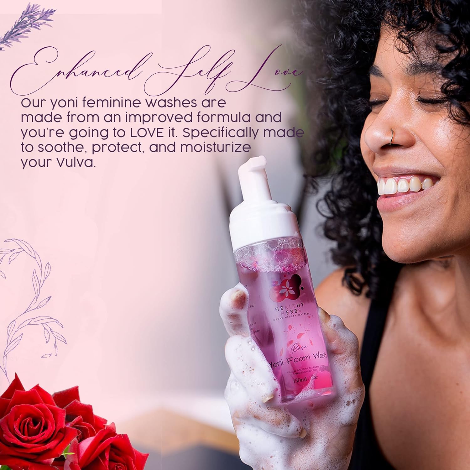 Yoni – Jabón de espuma femenina (5 onzas) para mujer, limpieza de olores, apoyo menstrual, restaura el equilibrio del PH, ayuda y alivia la picazón