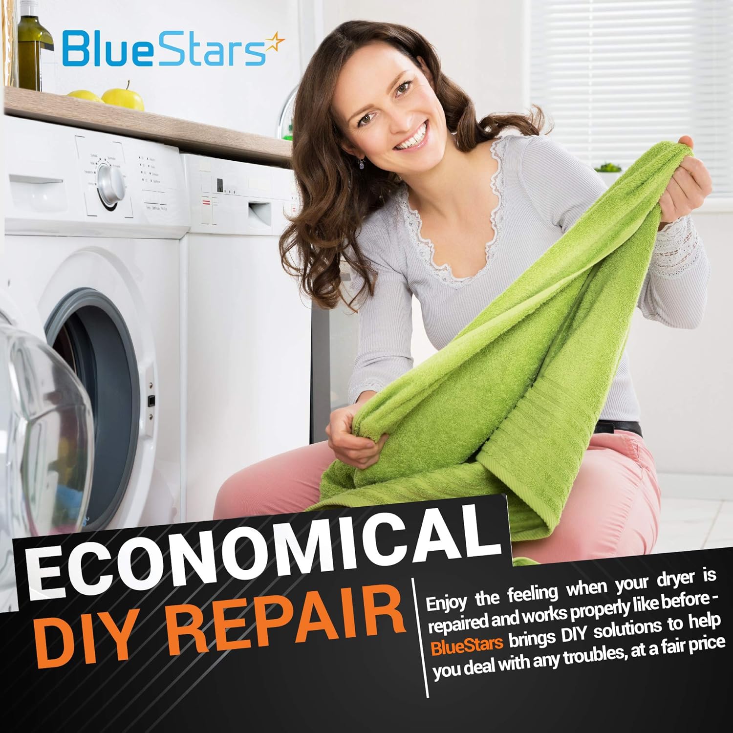 BlueStars DC47-00019A Elemento calefactor para secadora DC96-00887A DC47-00018A Térmico – Para Samsung DV45H7000EWA2 DV40J3000EWA2 DV42H5000EWA3