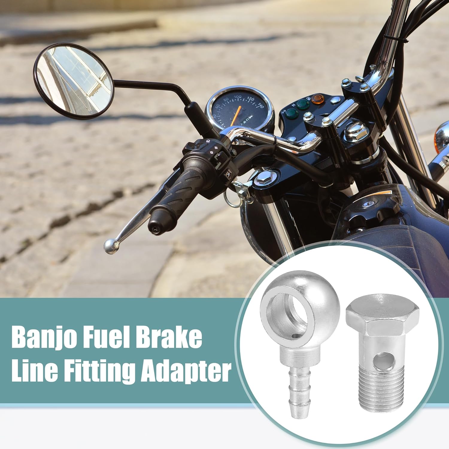 ACROPIX 0.630 in ID 0.315 in OD M16x1.5 Banjo Bolt manguera accesorios universal Banjo montaje línea de combustible con arandela de tornillo para