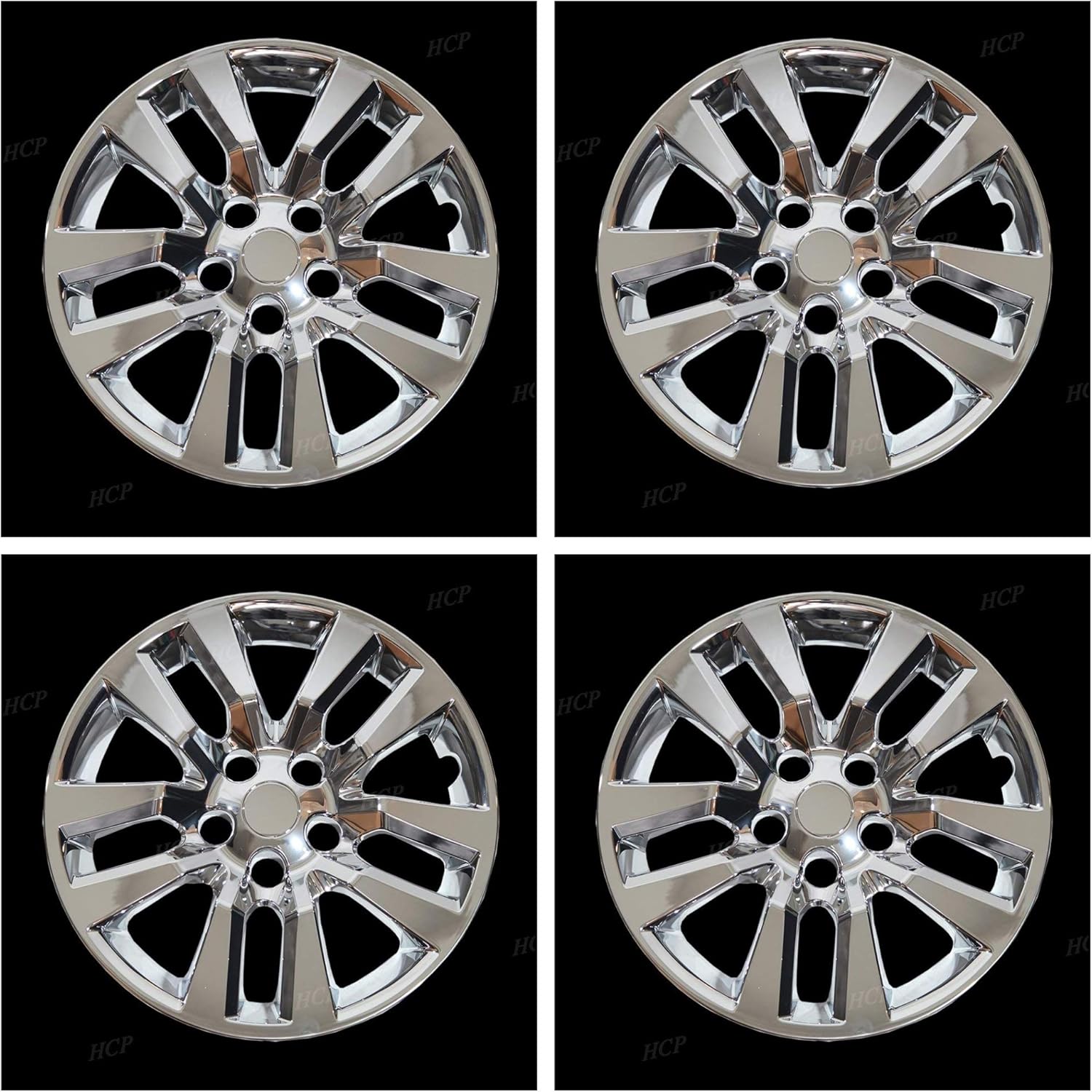 Juego de 4 tapacubos para Nissan Altima 2013-2018, 16 pulgadas, 10 radios, cromados, plástico, juego de 4