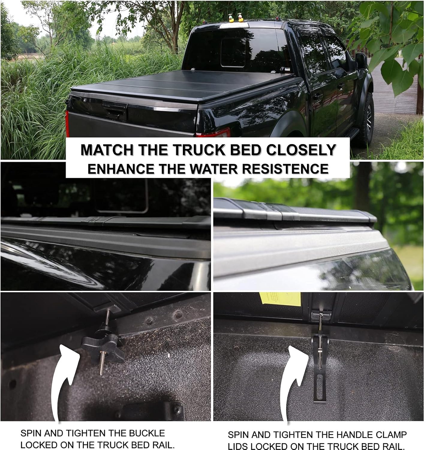 Cubierta rígida de tres pliegues para caja de camioneta de 5.0 pies para Nissan Frontier 2005-2025  Cubierta Tonneau Suzuki Equator 2009-2012