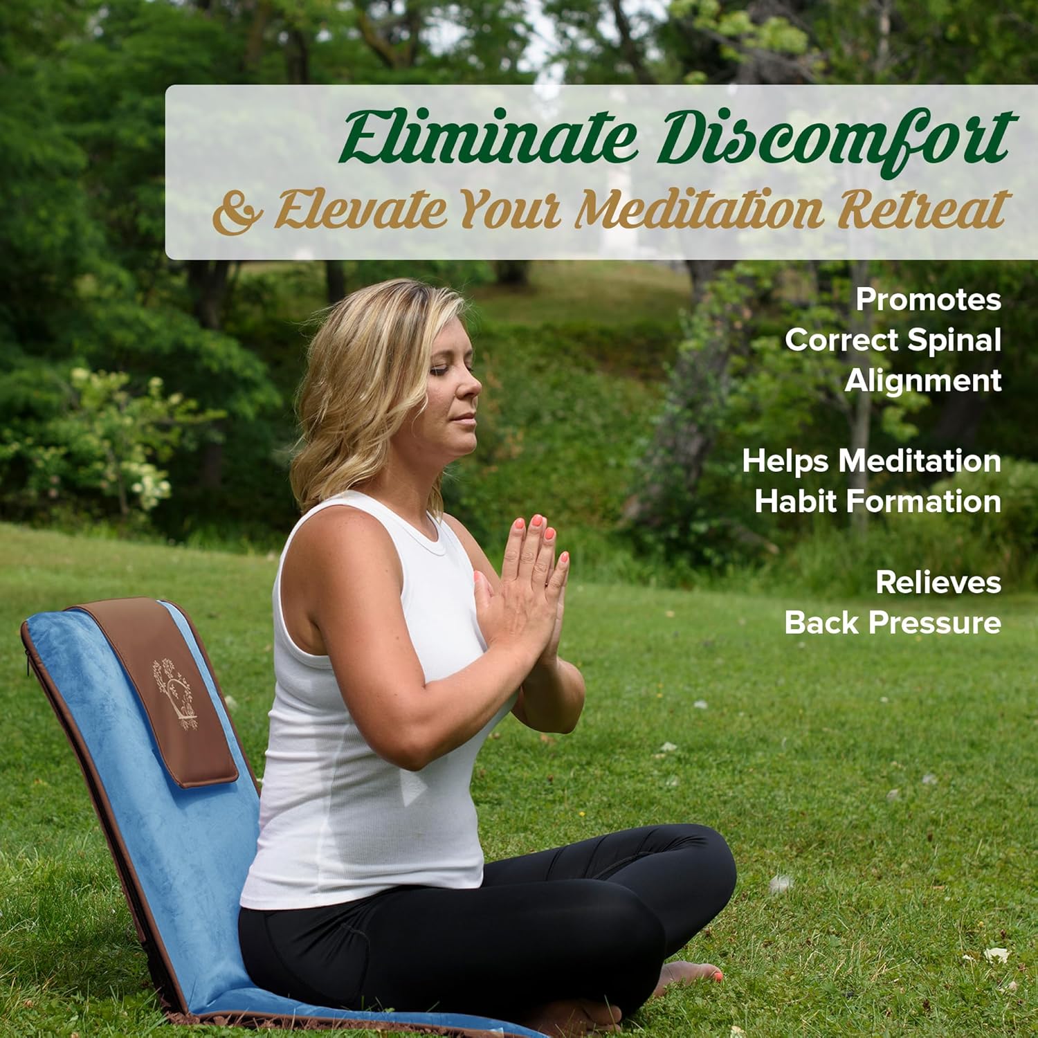 Silla de meditación japonesa con respaldo para adultos, silla de meditación premium con respaldo ajustable y plegable para sentarse, yoga y juegos,