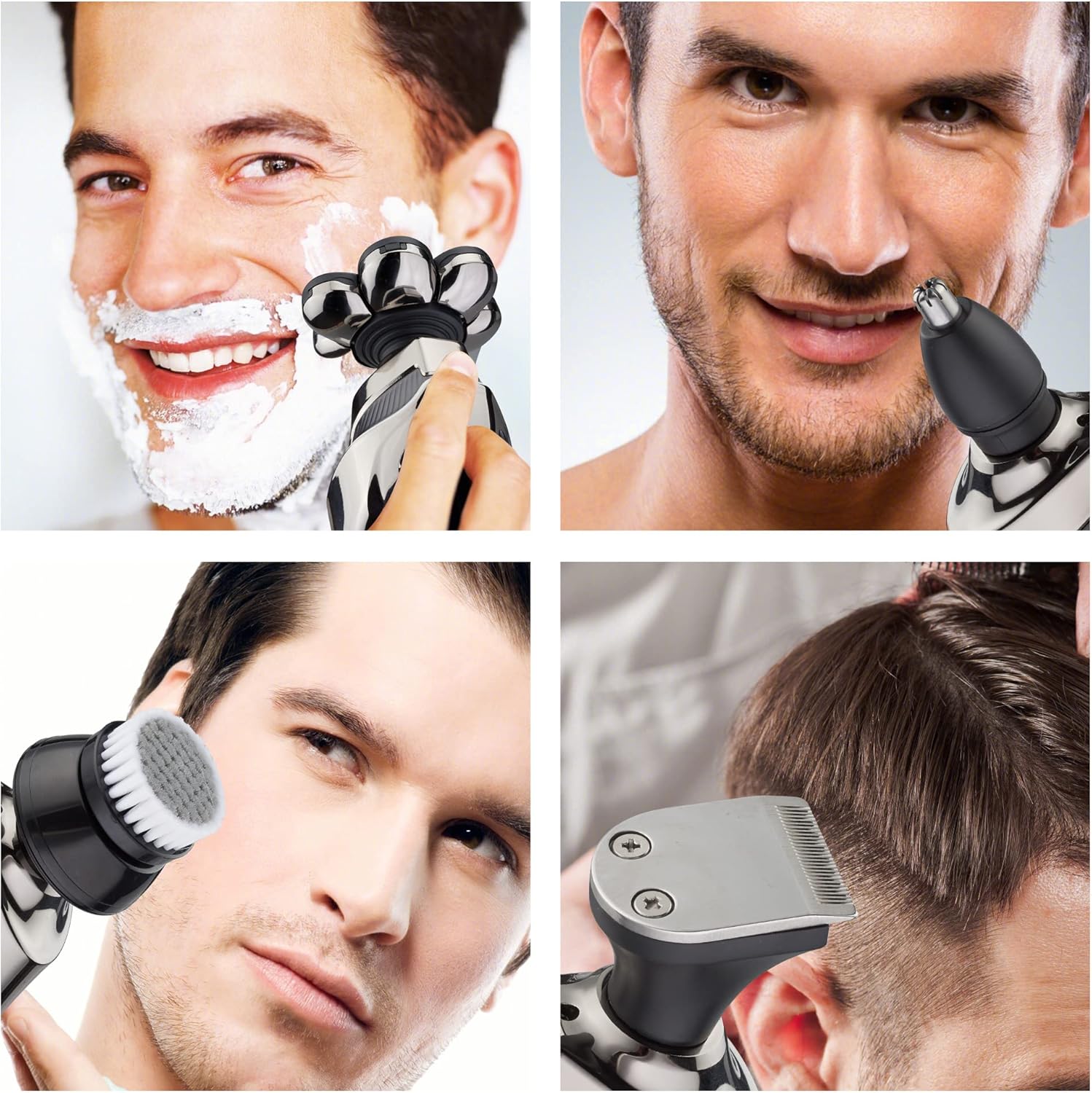 MARSKE Afeitadoras eléctricas para hombres, afeitadoras de cabeza calva para hombres, kit de aseo 9 en 1 para hombre, maquinillas de afeitar con