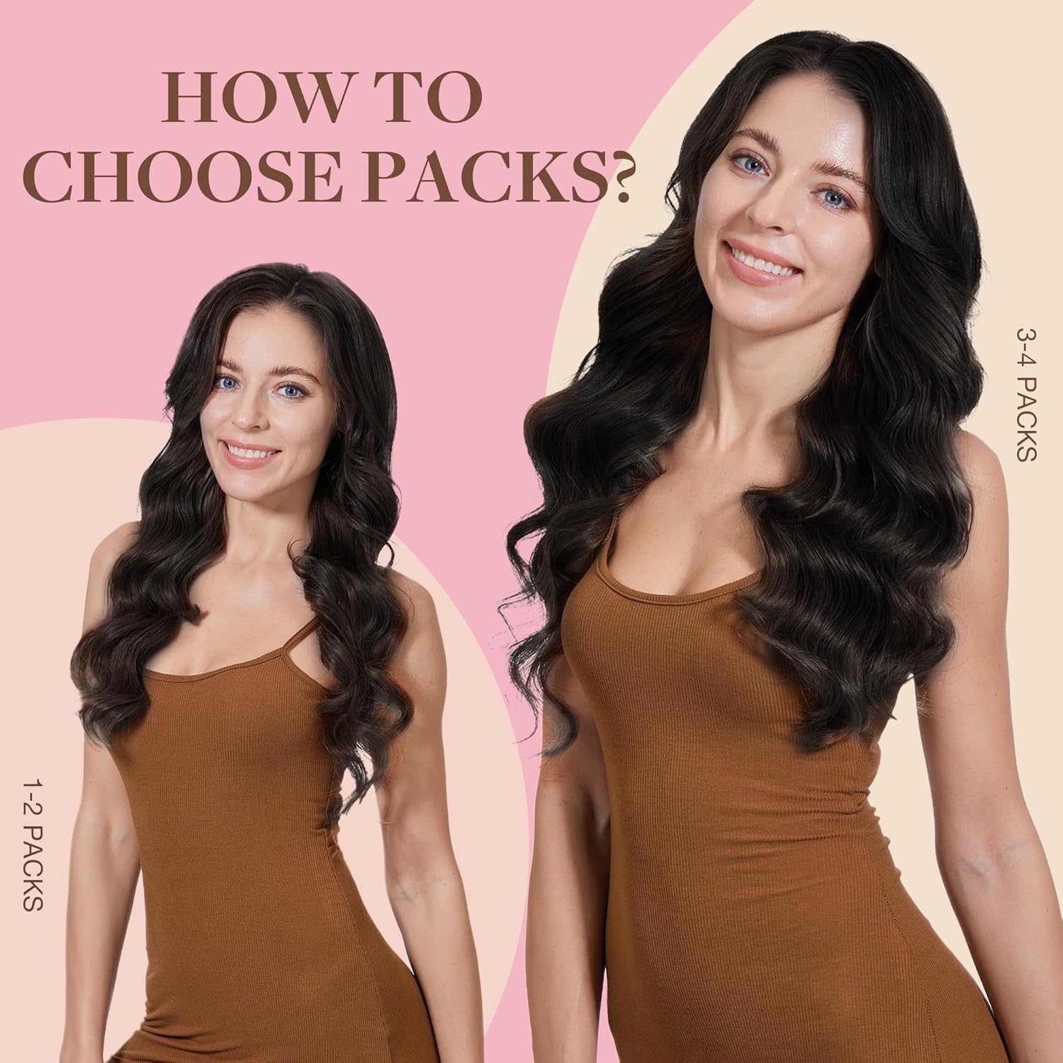 GOO GOO Extensiones de cabello humano con cinta, 2 marrón oscuro, 18 pulgadas, 1.76 onzas, 20 unidades, puntas gruesas, lacio, sin costuras,