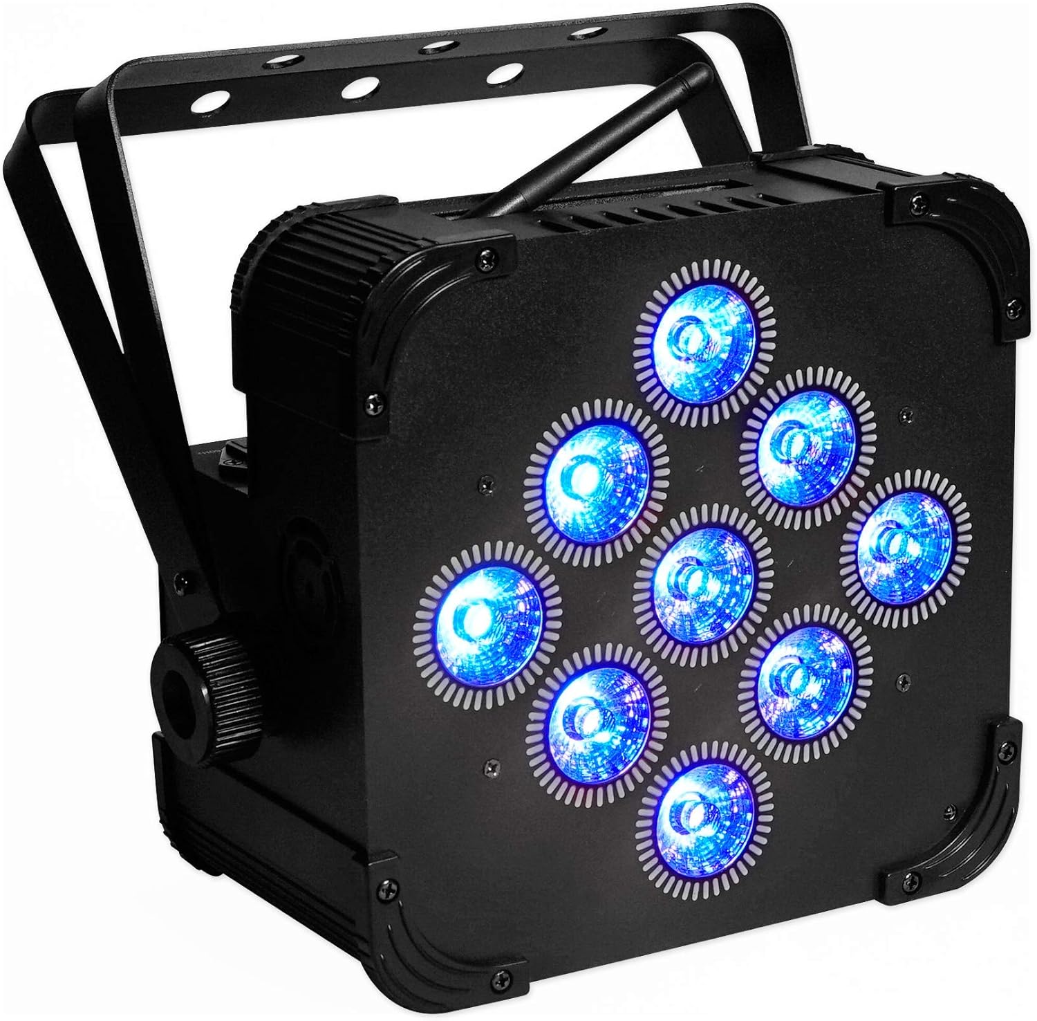 (10) Rockville Best PAR 60 – Luces de lavado recargables con controlador inalámbrico DMX