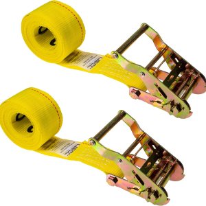 US Cargo Control, Correas de trinquete sin fin, 2 pulgadas de ancho x 10 pies de largo, correas de trinquete amarillas, amarre de trinquete de mango US Cargo Control, Correas de trinquete sin fin, 2 pulgadas de ancho x 10 pies de largo, correas de trinquete amarillas, amarre de trinquete de mango