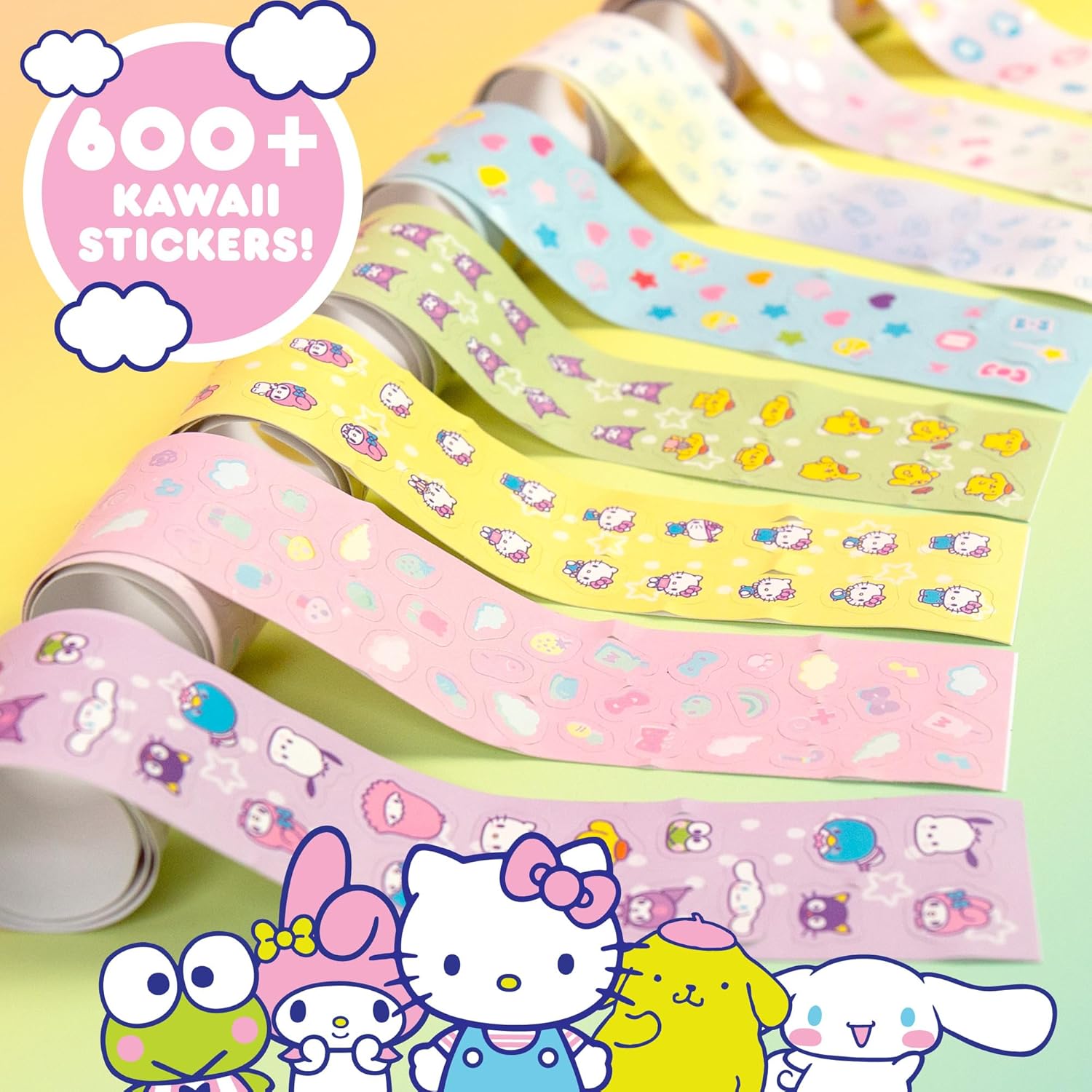 Hello Kitty and Friends – Kit de arte de uñas brillante para manualidades, uñas de Hello Kitty, juego de esmalte de uñas para niños, juego de
