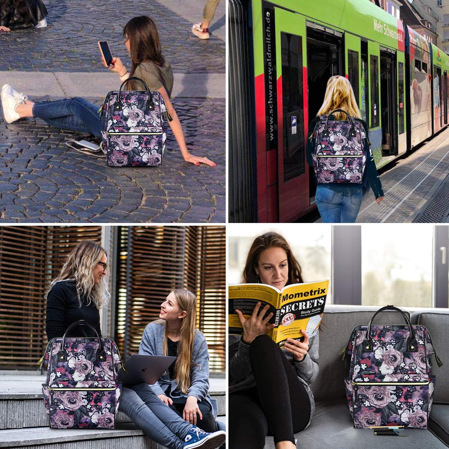 KROSER Mochila para computadora portátil, repelente al agua, para viajes, negocios, universidad, para mujeres, hombres