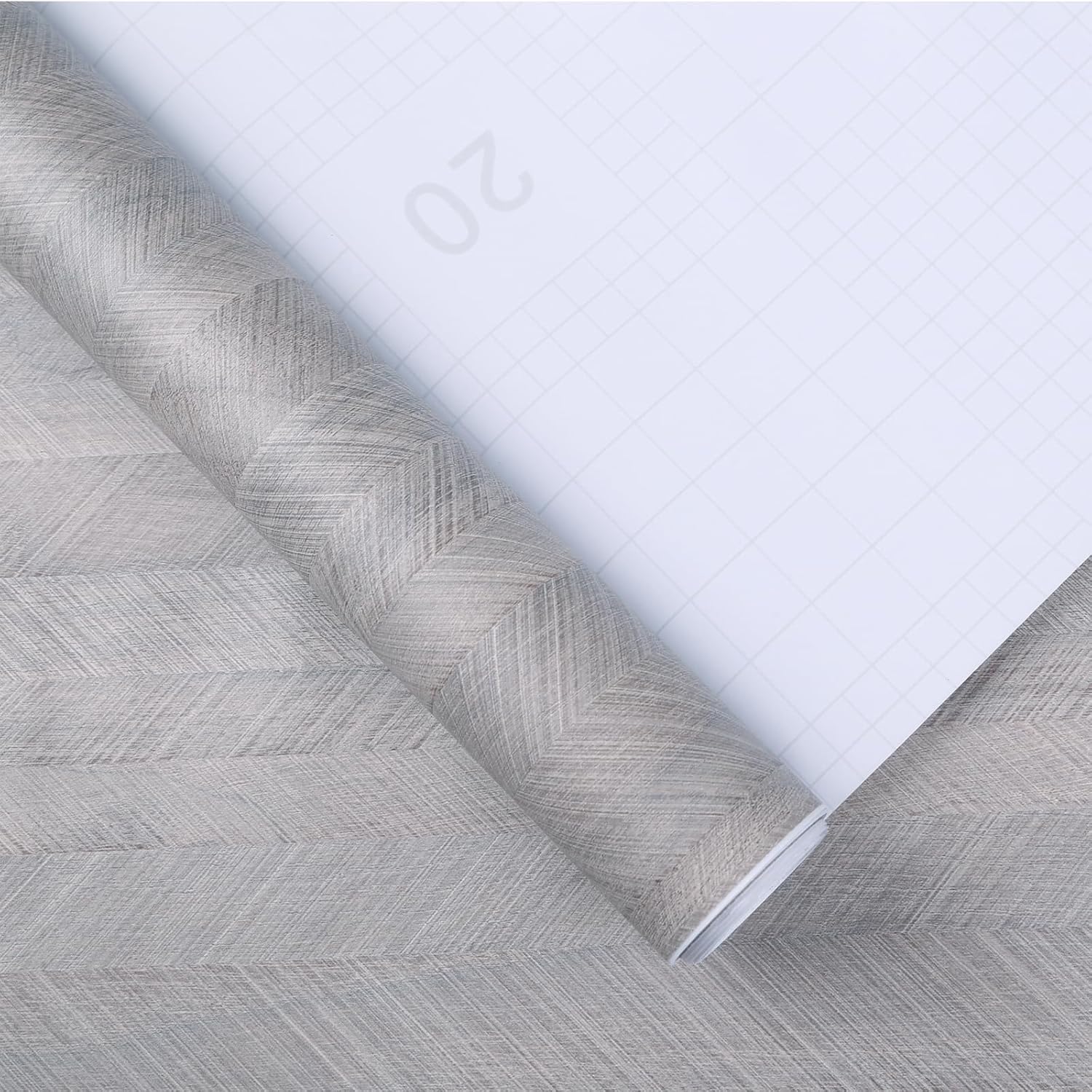 VANTILLE Papel tapiz de madera gris de 11.81 pulgadas x 78.7 pulgadas, papel de contacto autoadhesivo extraíble de madera sintética vintage, papel
